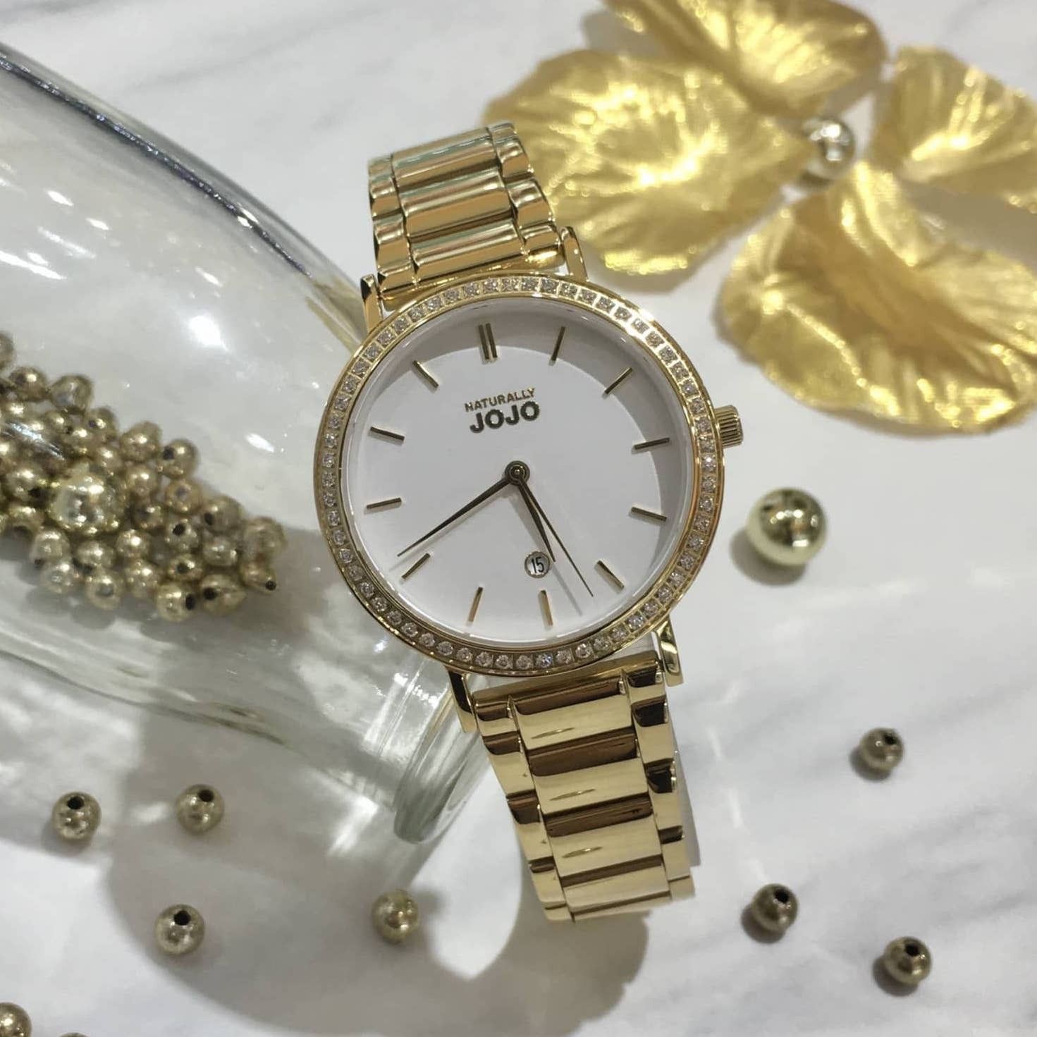 【NATURALLY JOJO】極簡美學不鏽鋼腕錶- JO96981-80K 34mm 現代鐘錶