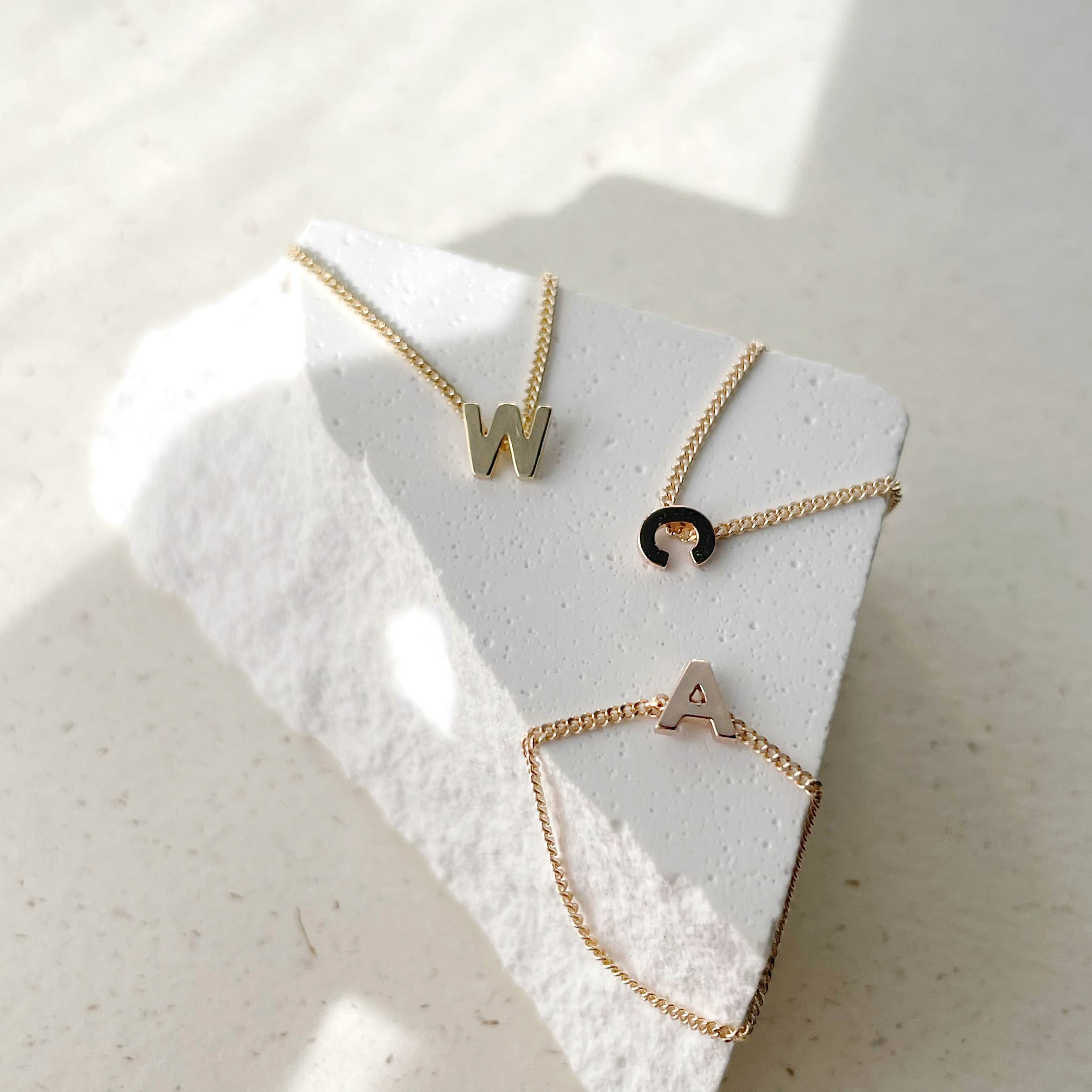 14K純金 字母鏈戒