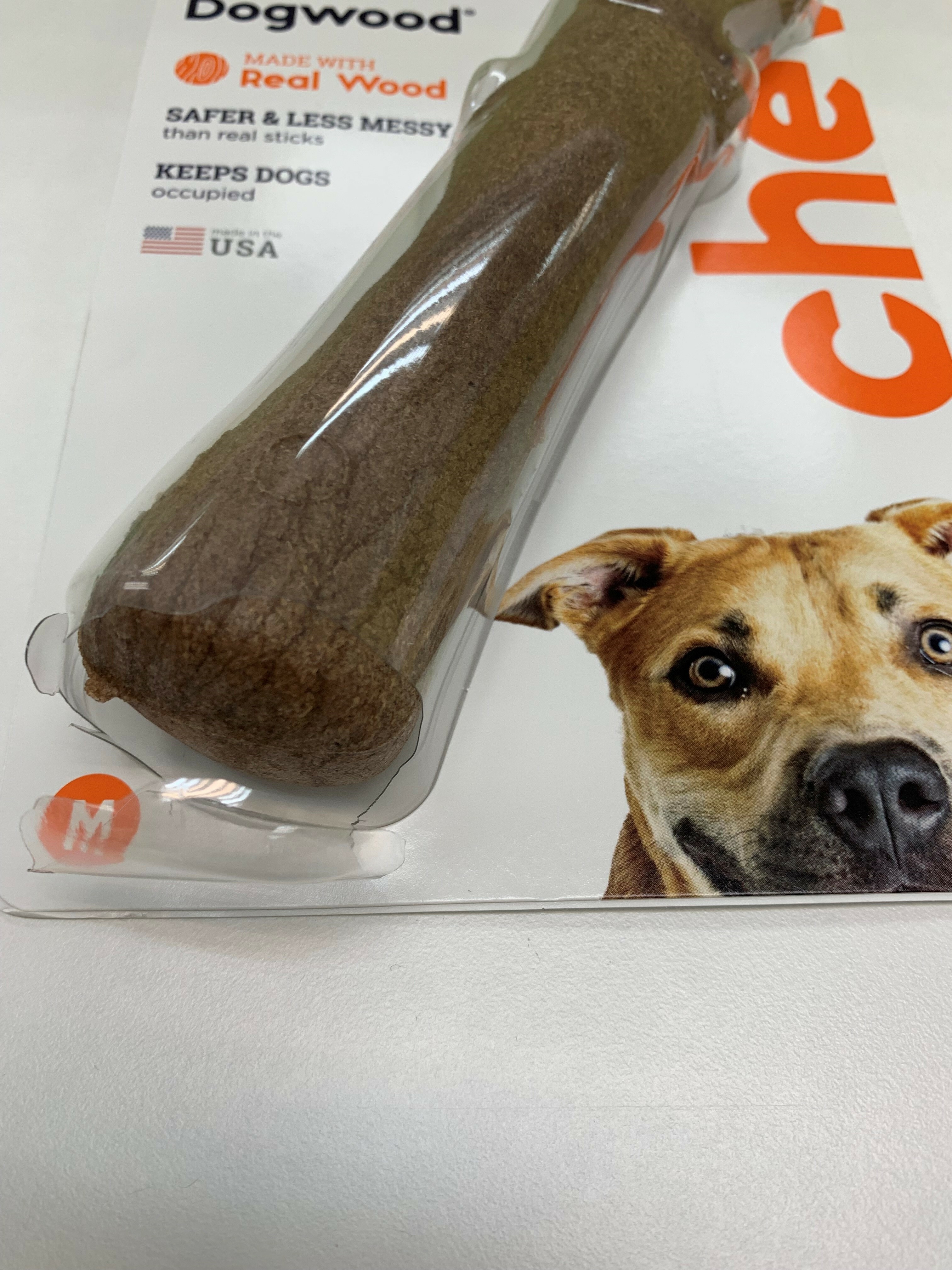 原木味耐咬木頭潔齒骨(中)【包裝輕微破損】