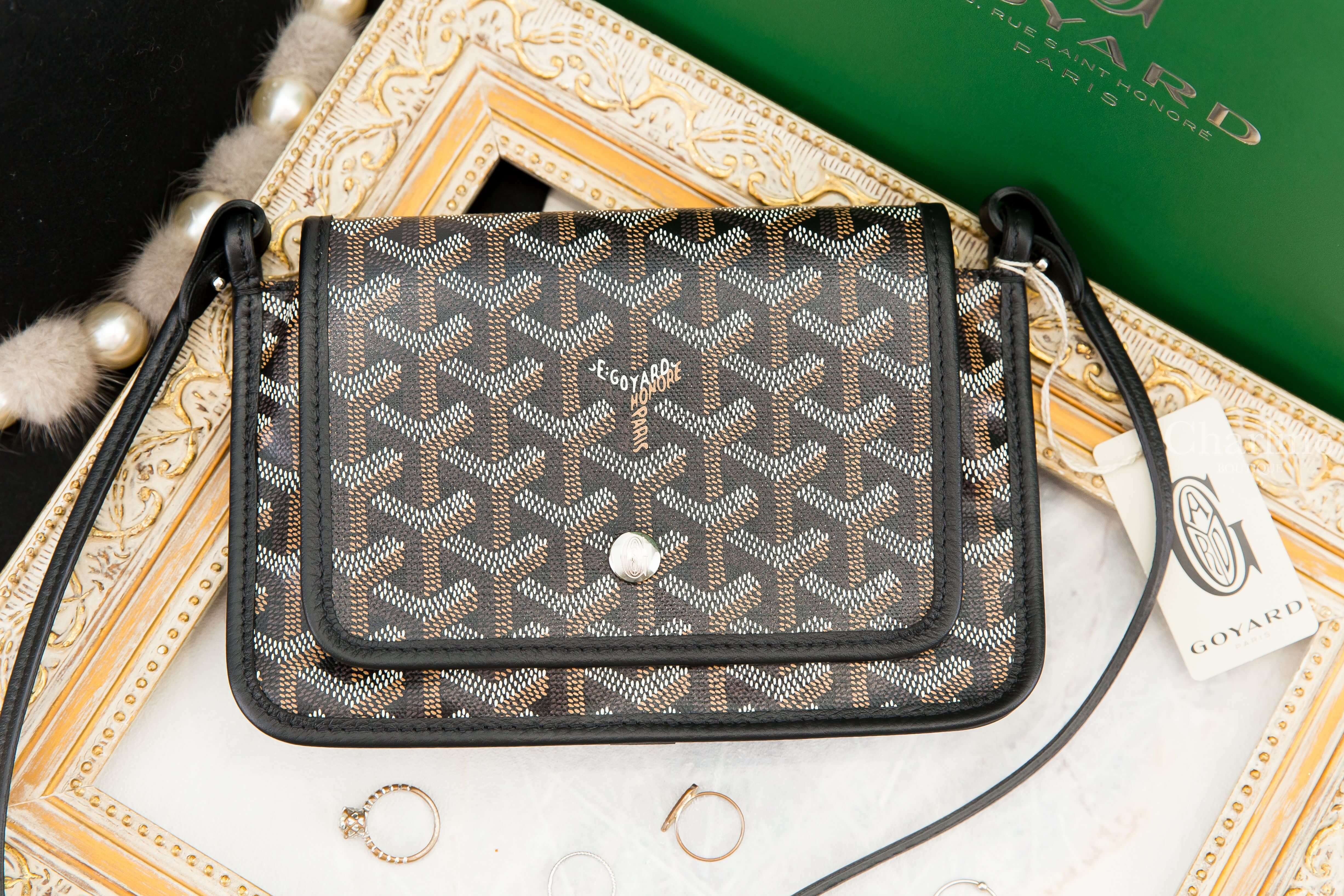 Goyard Portefeuille Pochette Plu 黑色牛皮肩背包-Charline Boutique 精品代購