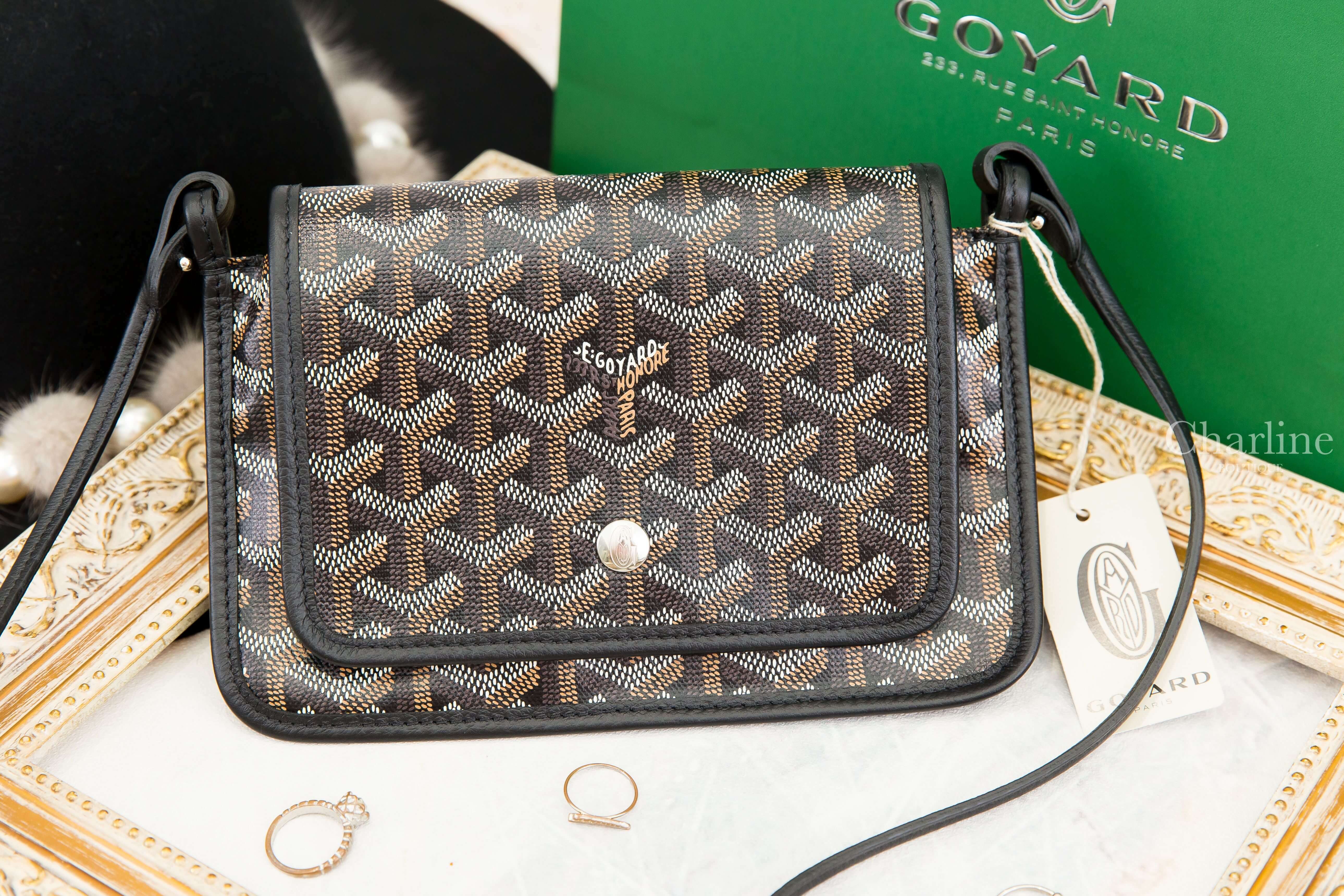 Goyard Portefeuille Pochette Plu 黑色牛皮肩背包-Charline Boutique 精品代購