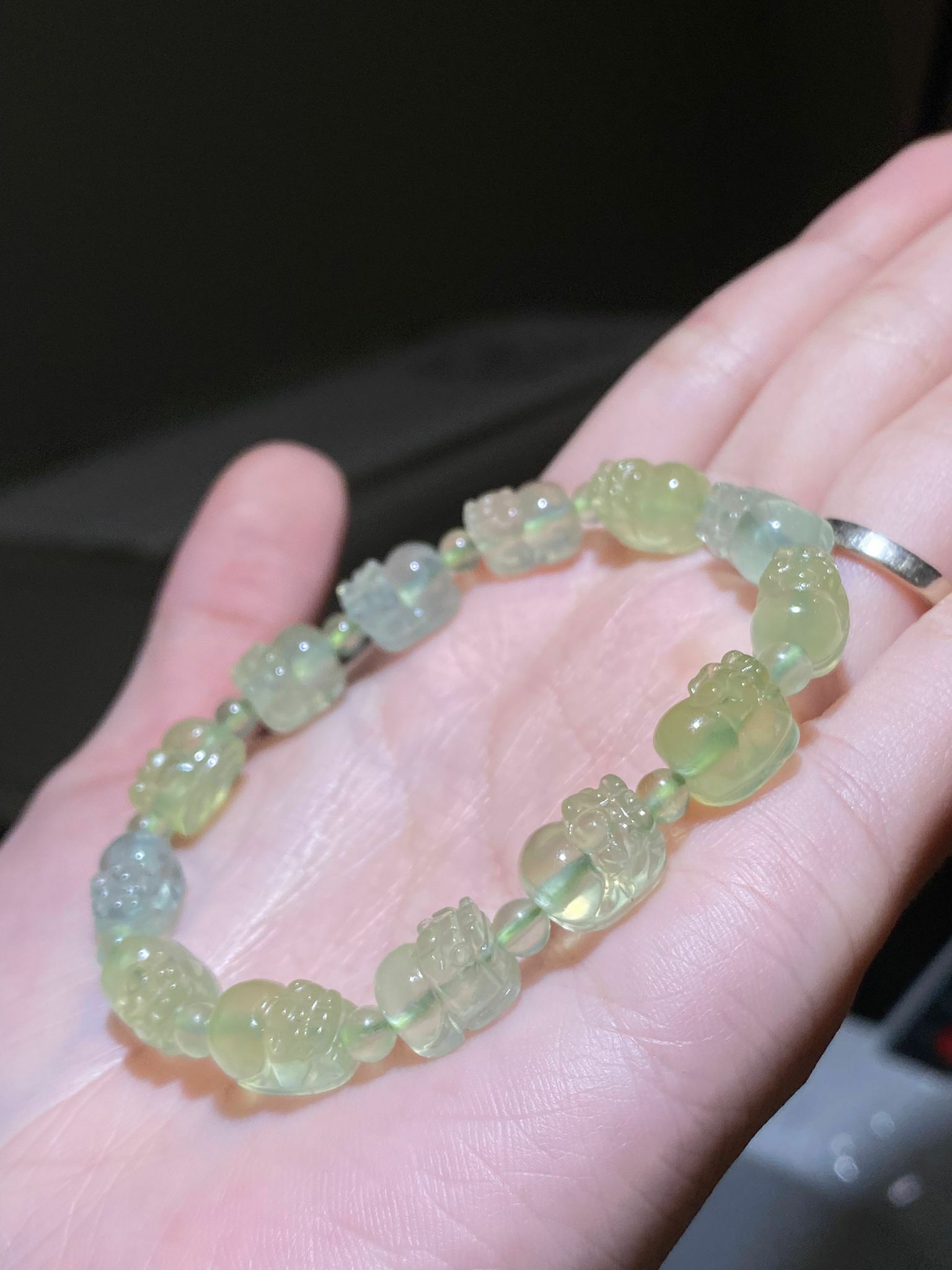 全淨葡萄石貔貅手串(7MM左右)