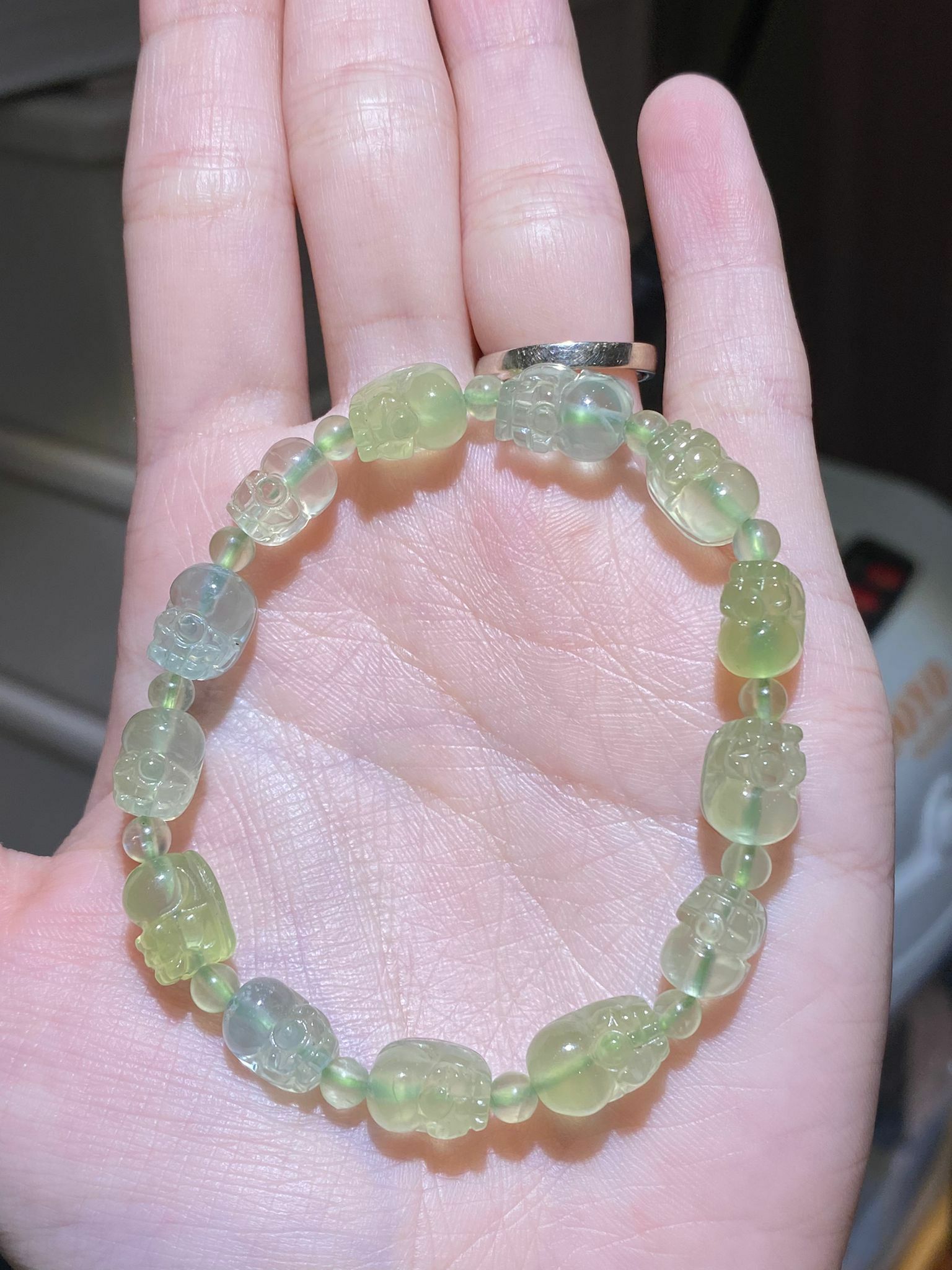 全淨葡萄石貔貅手串(7MM左右)