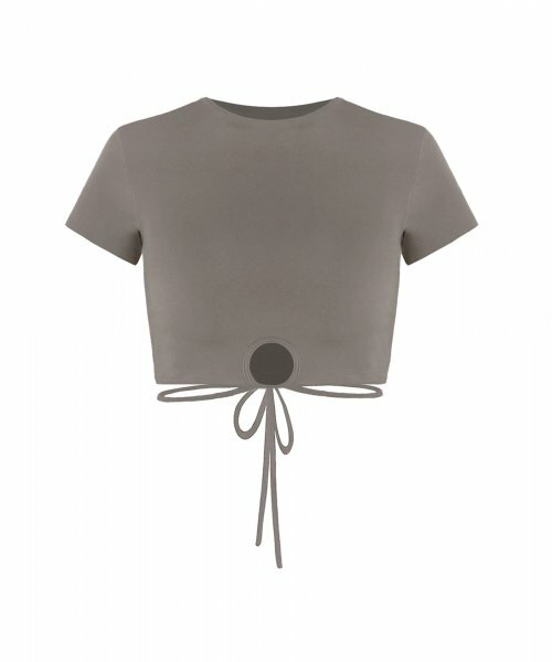 Badblood Ego Lace-Up 1/2 Crop Top