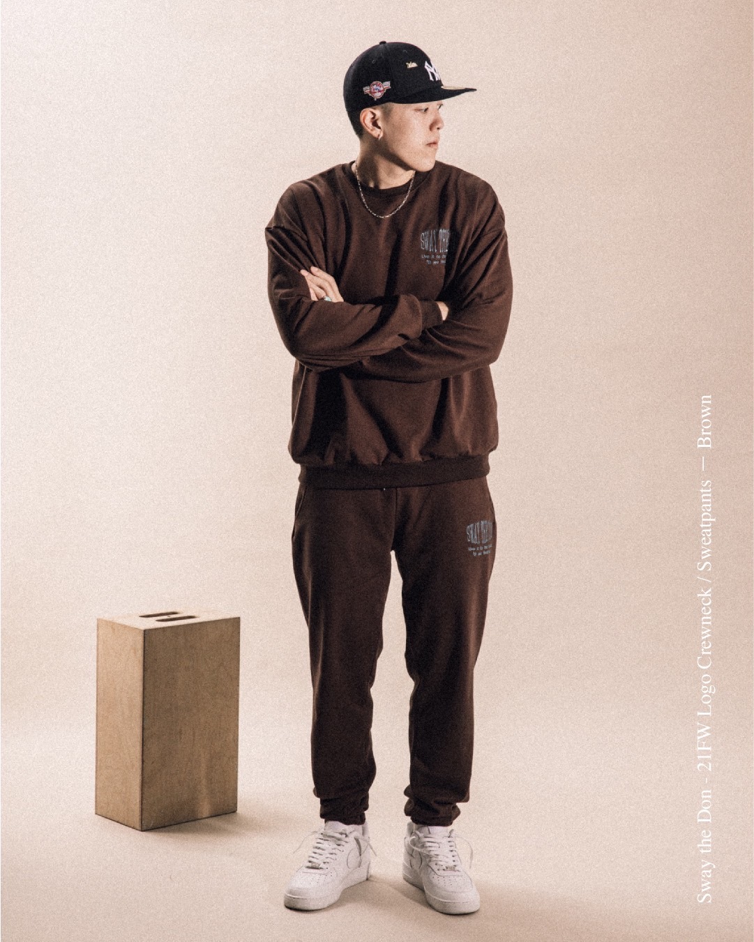 Sway The Don｜Logo Sweatpants (Brown/Olive grey)