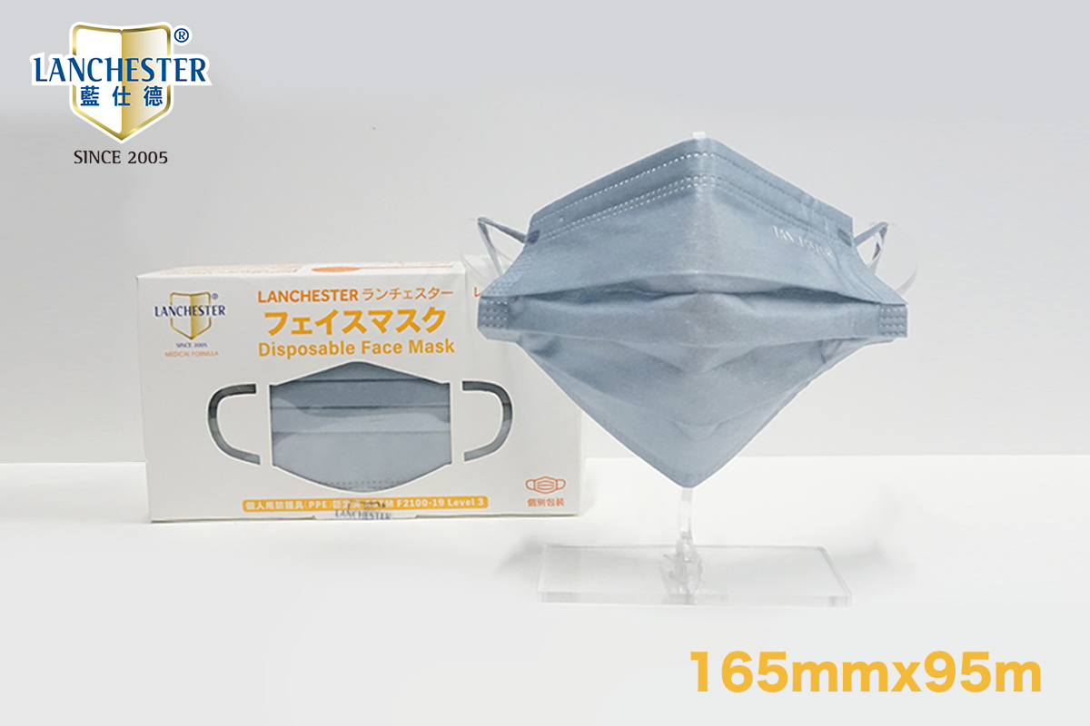 【黑金星光系列】中碼三層ASTM LV3 防護口罩 美藍色二十片 獨立包裝 (多項證書認證/信心保證)