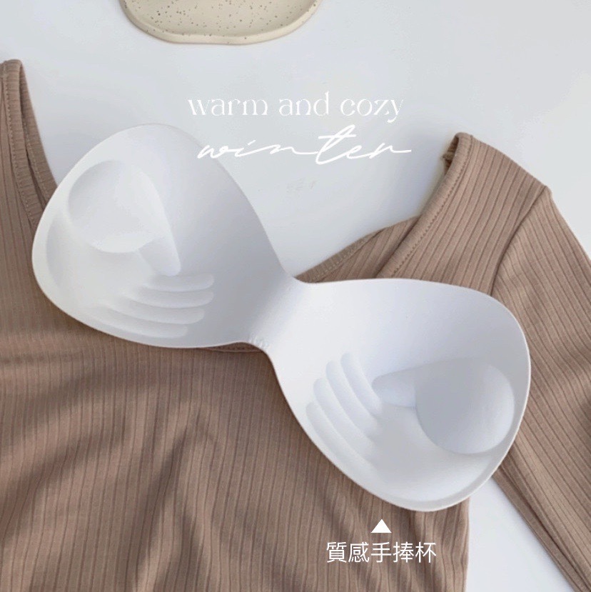 彈力螺紋胸墊短版上衣(胸墊可拆)/五色