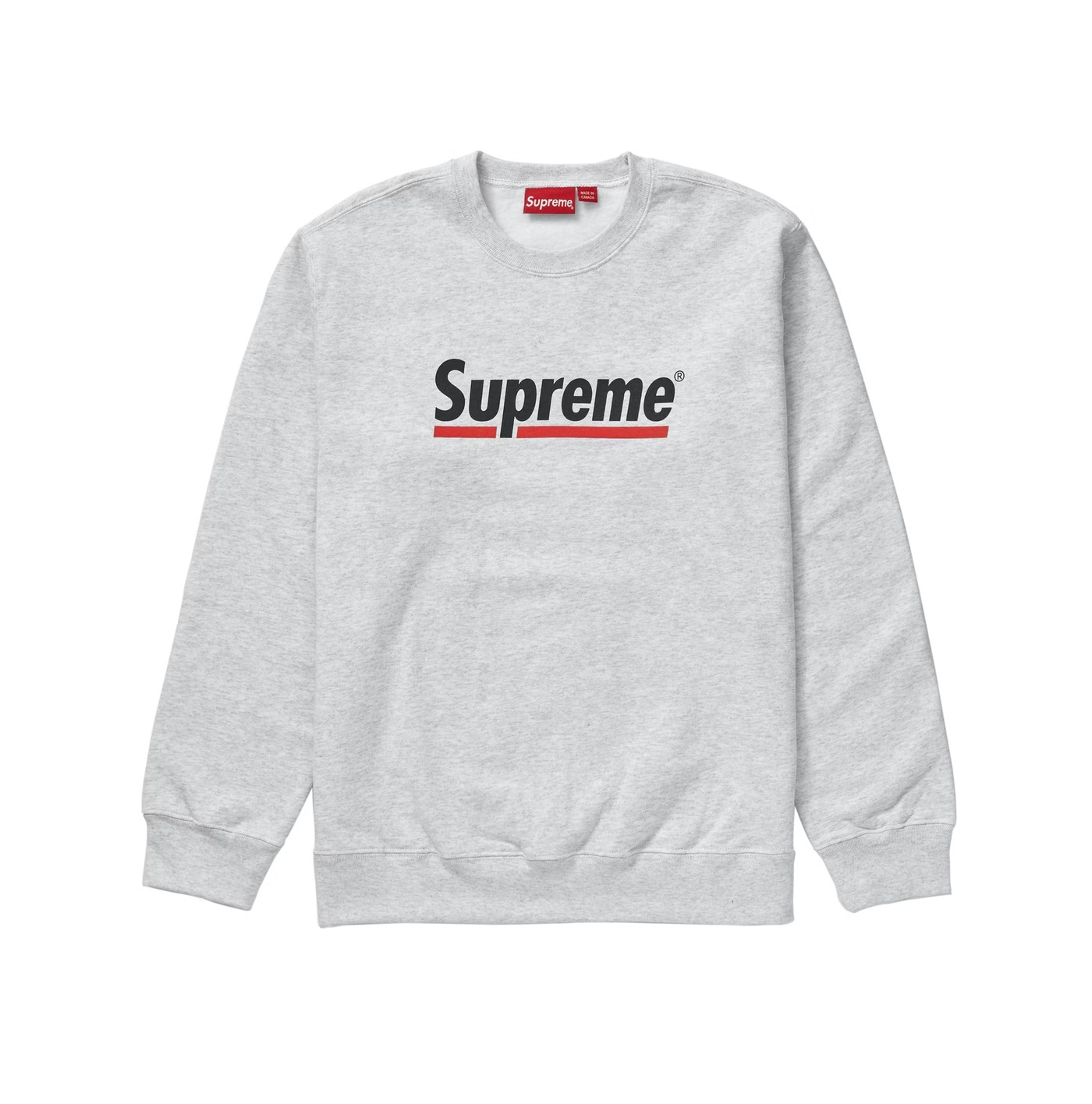 [現貨] Supreme Underline Crewneck Grey