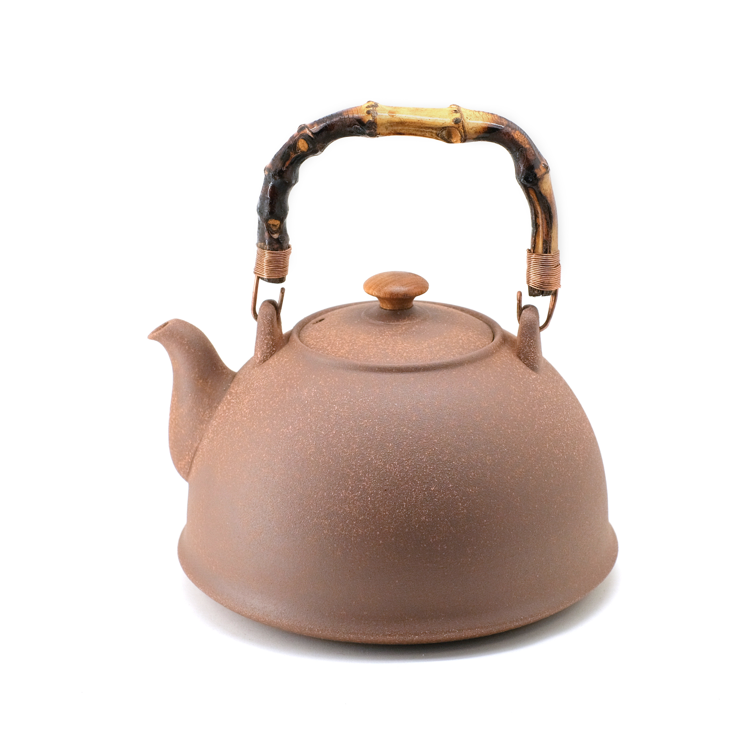 喝好水，送六杯｜老岩泥十式燒水壺(竹手把)_1850ml