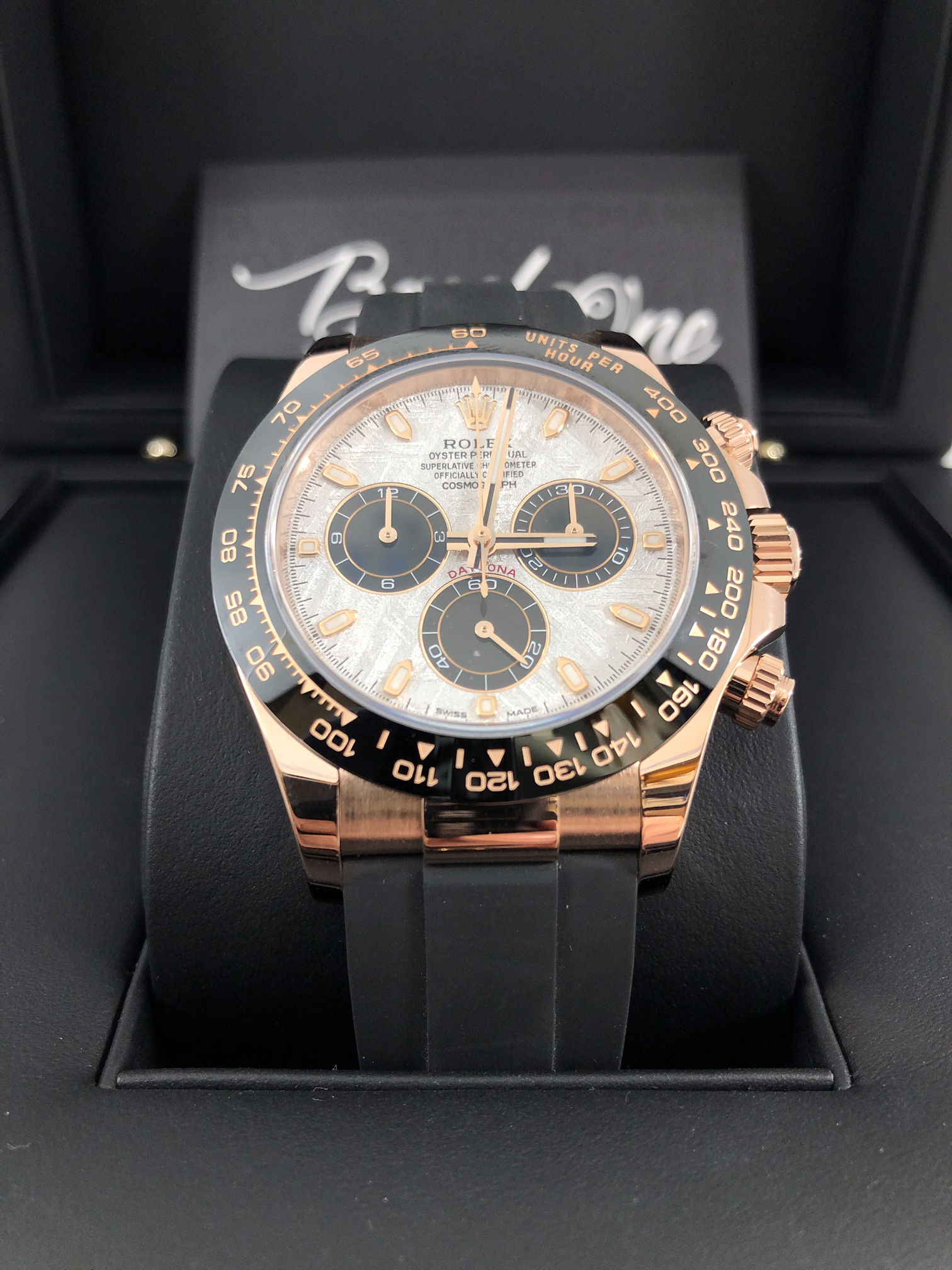 停產 全新勞力士 116515LN 116515 116515mete COSMOGRAPH DAYTONA 隕石面玫瑰金蠔式 40 毫米腕錶