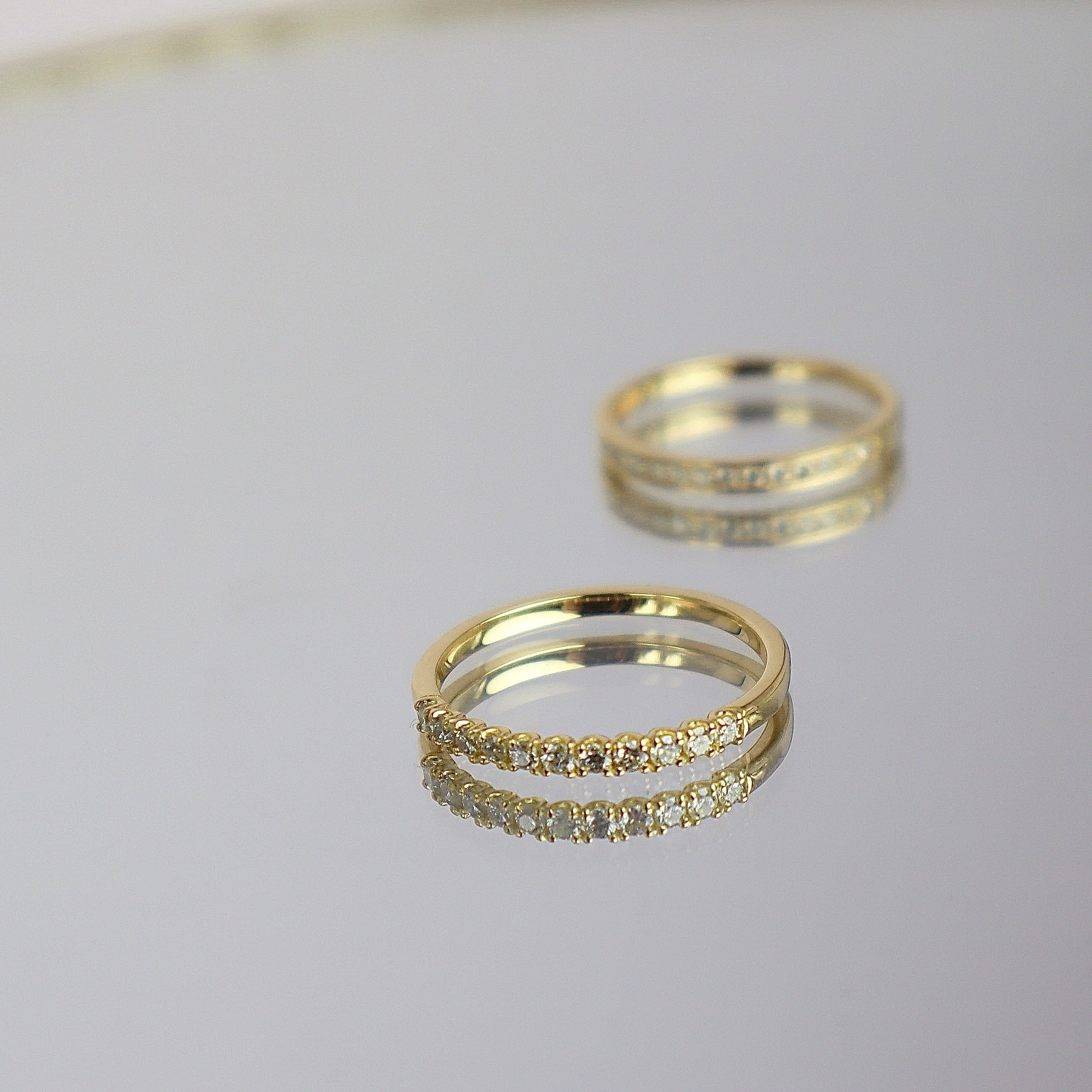 18K/芒星0.20ct真鑽線戒