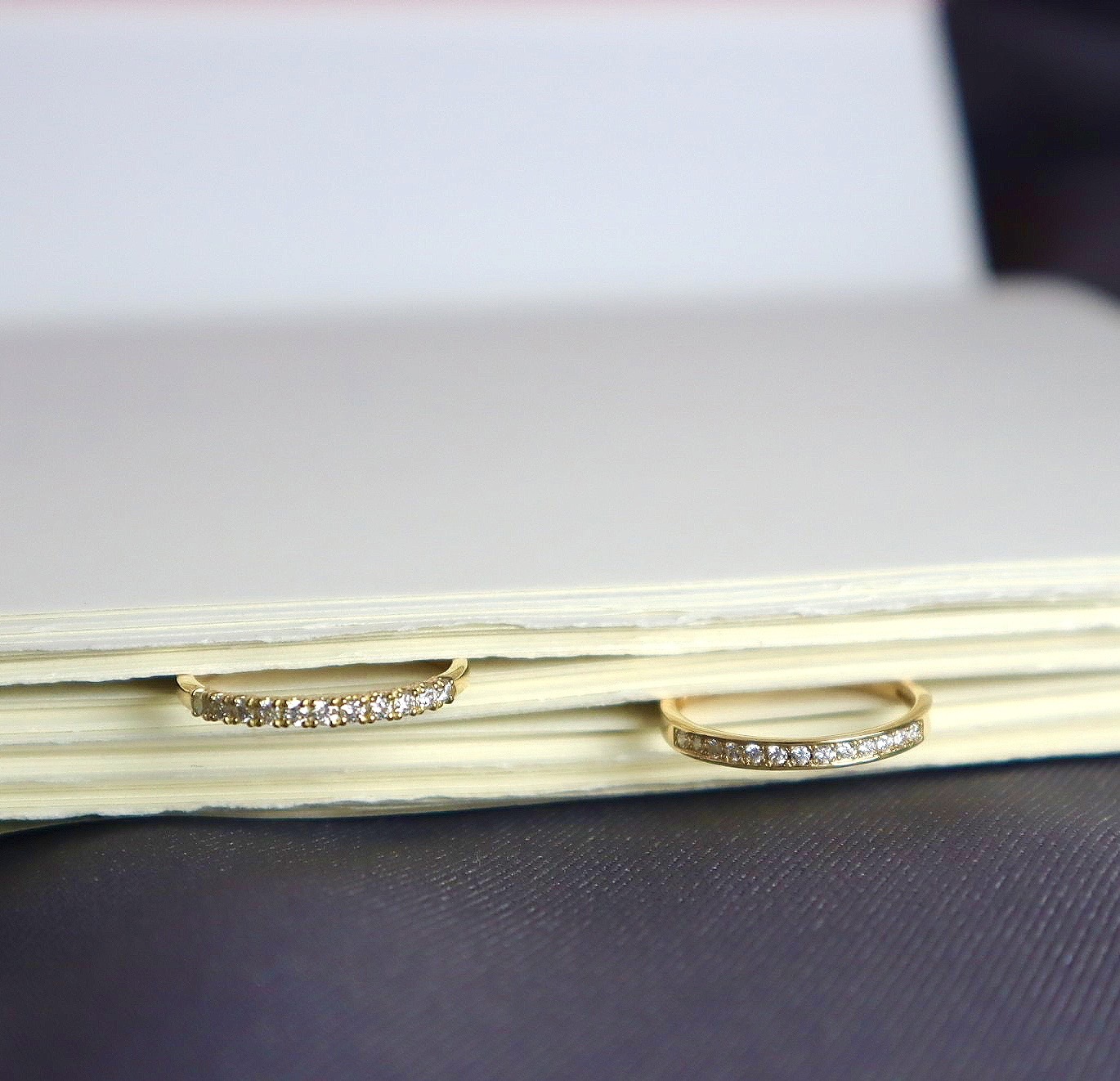 18K/綻放0.10ct真鑽線戒