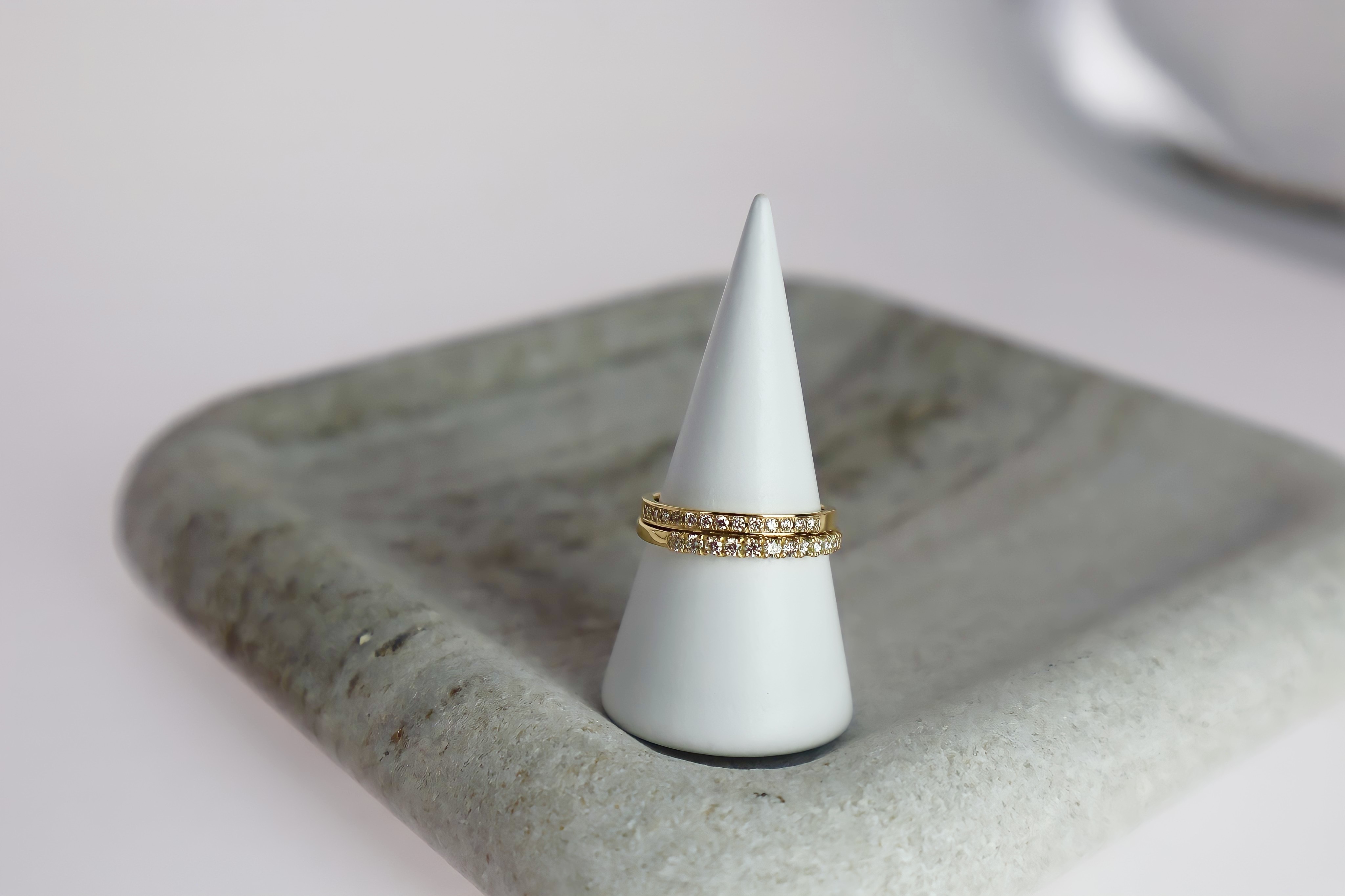 18K/綻放0.20ct真鑽線戒