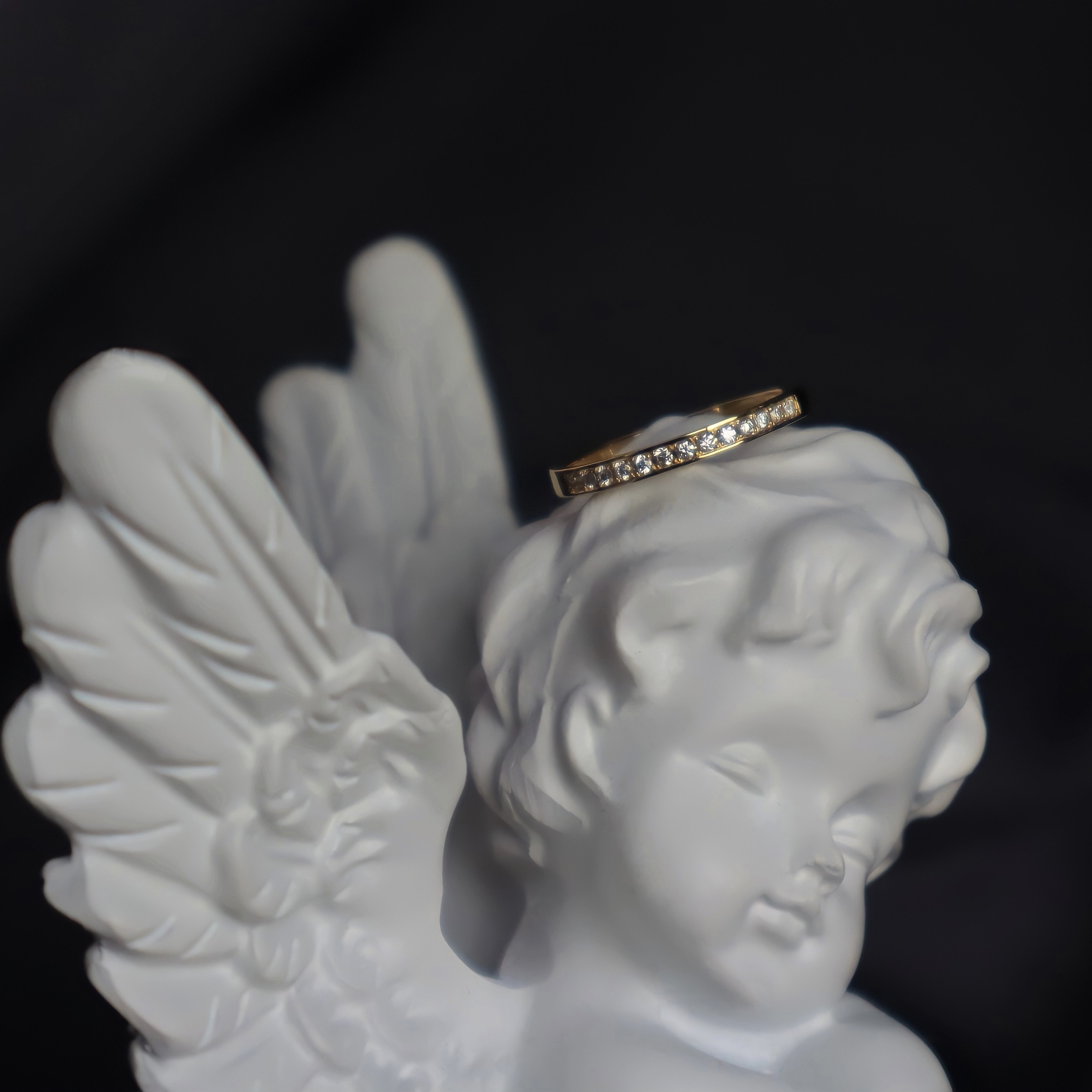 18K/綻放0.10ct真鑽線戒