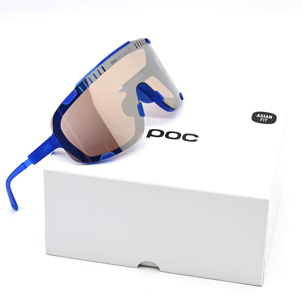 POC SUNGLASS - DEVOUR OPAL BLUE TRANSLUCENT/BROWN SILVE