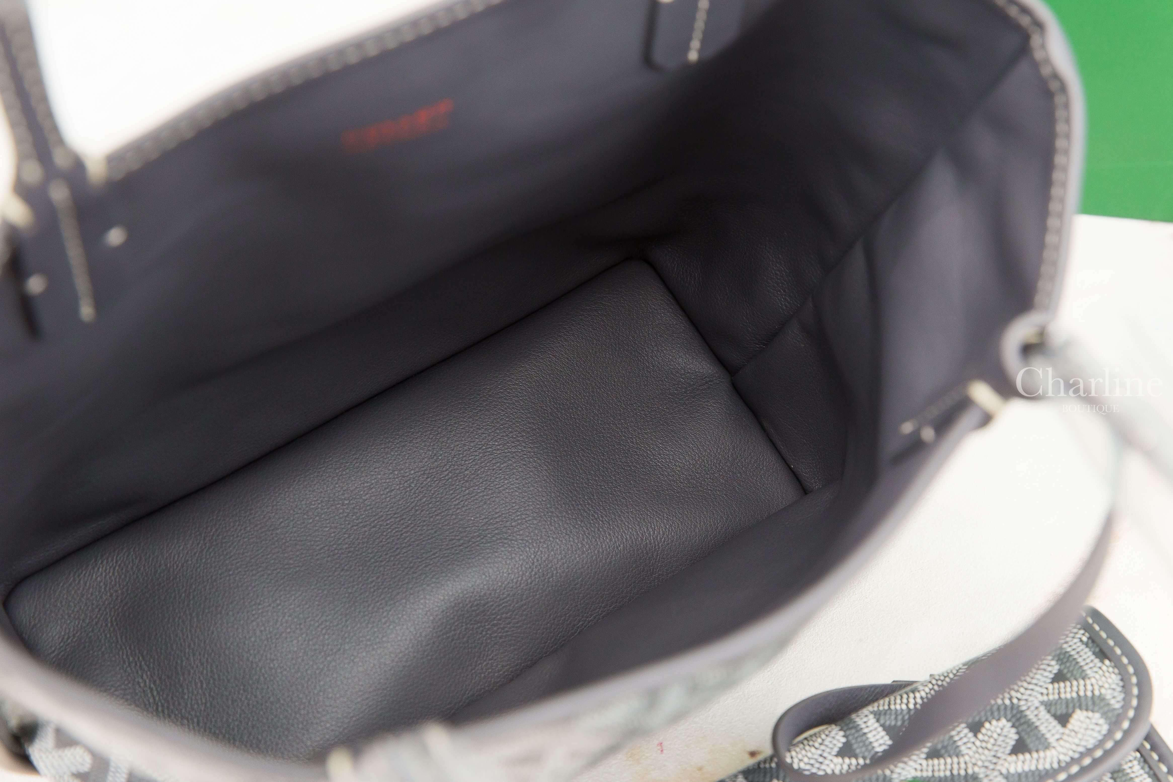 Goyard Sac Anjou Mini Gris Tote Bag 灰色灰提把迷你無拉鍊托特包-Charline Boutique 精品代購