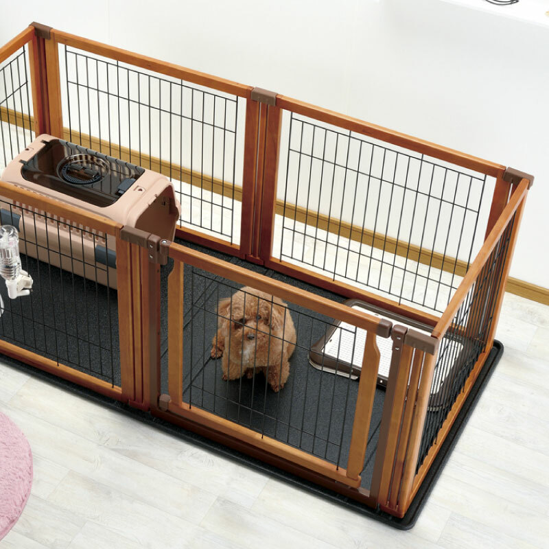 Richell Foldable 3-ways Wooden Fences with door 6pcs