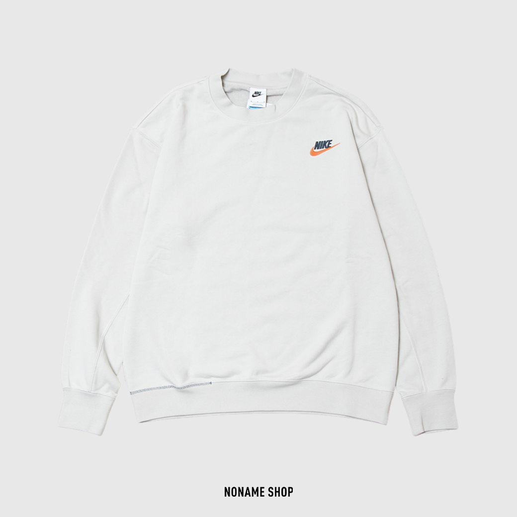 NIKE NSW Crew 刺繡 字勾 Love 大學Tee 淺灰