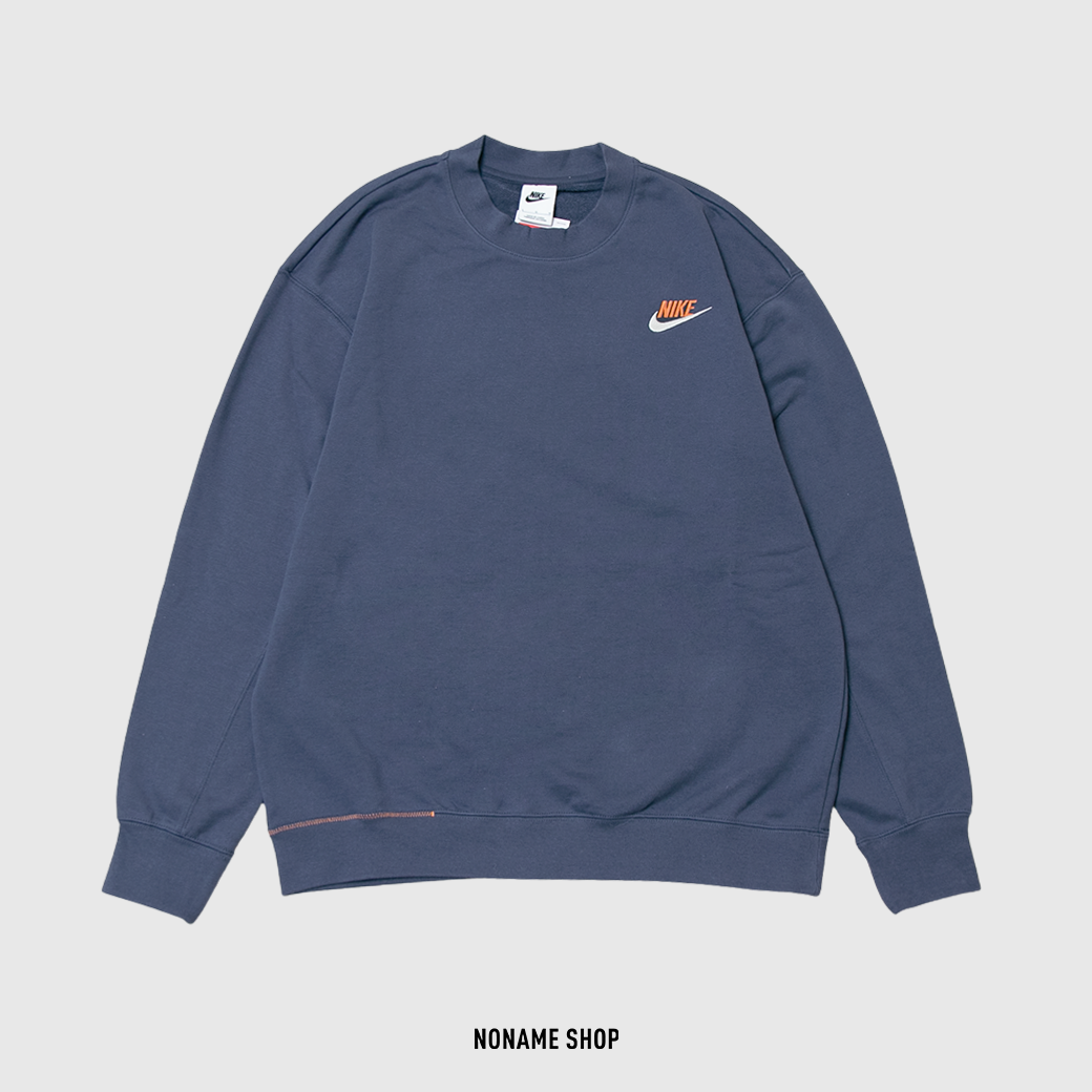 NIKE NSW Crew 刺繡 字勾 Love 大學Tee 海軍藍