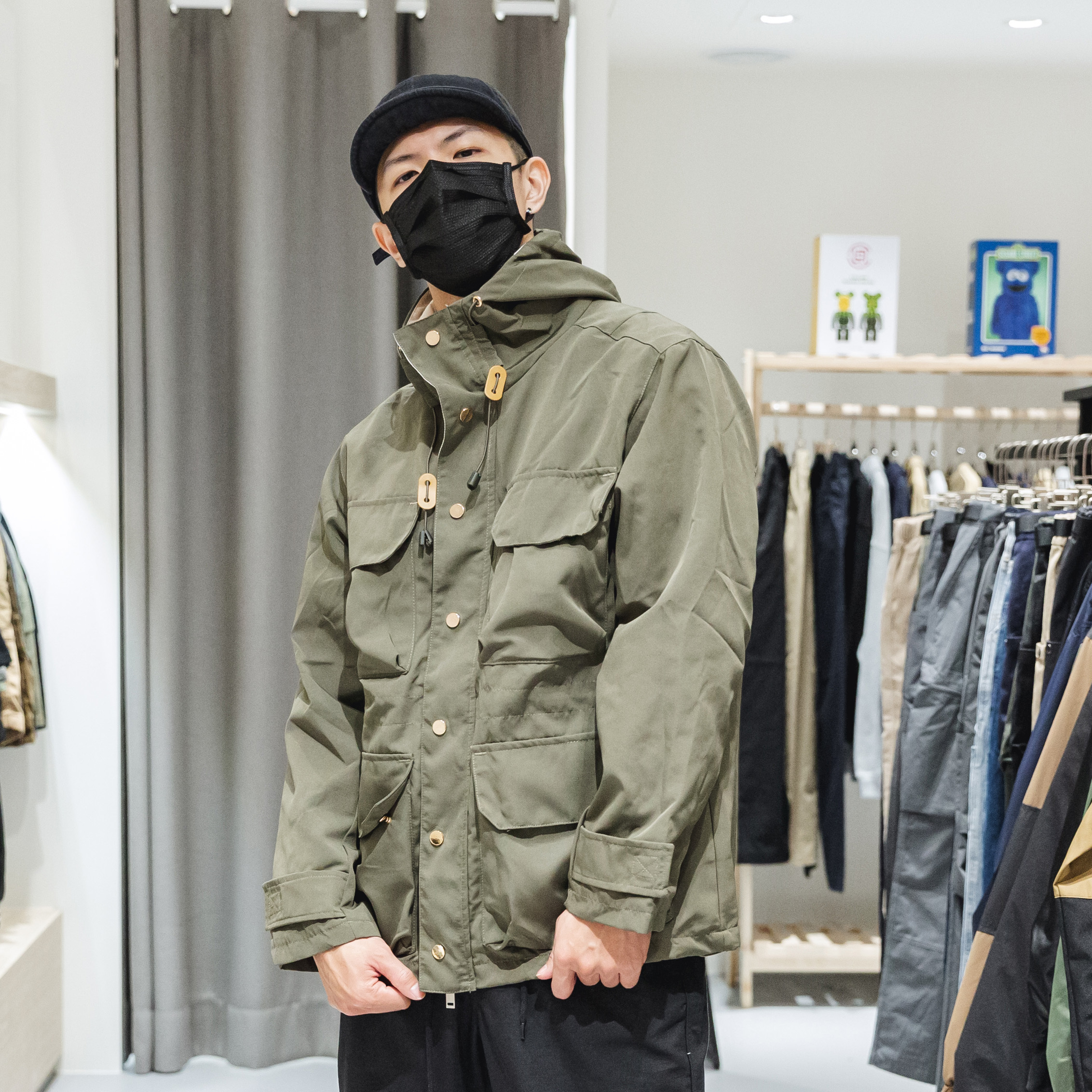 厚磅 多口袋 OTD外套 防風 寬鬆 工裝外套 連帽外套【A8006】