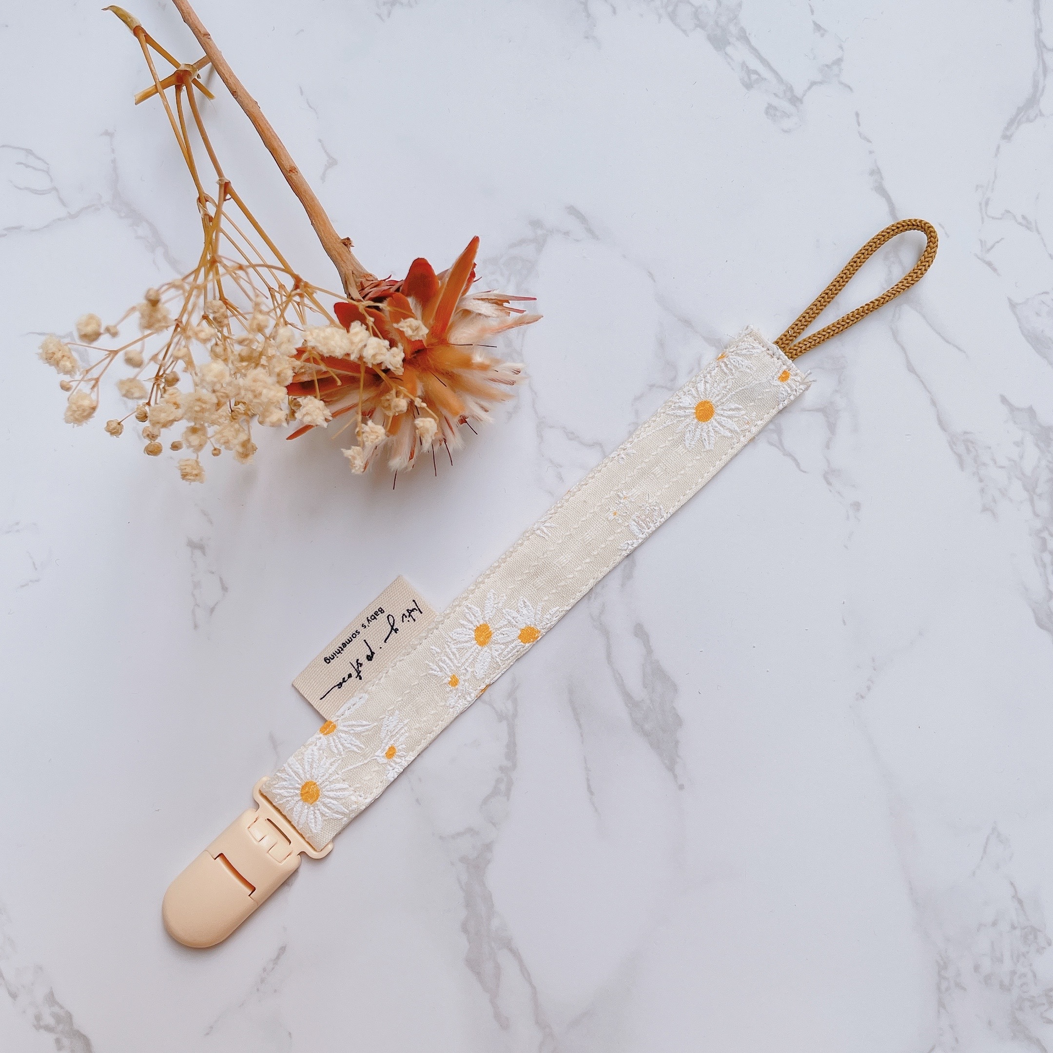 Hi Y.P store-鱷魚夾-米白雛菊