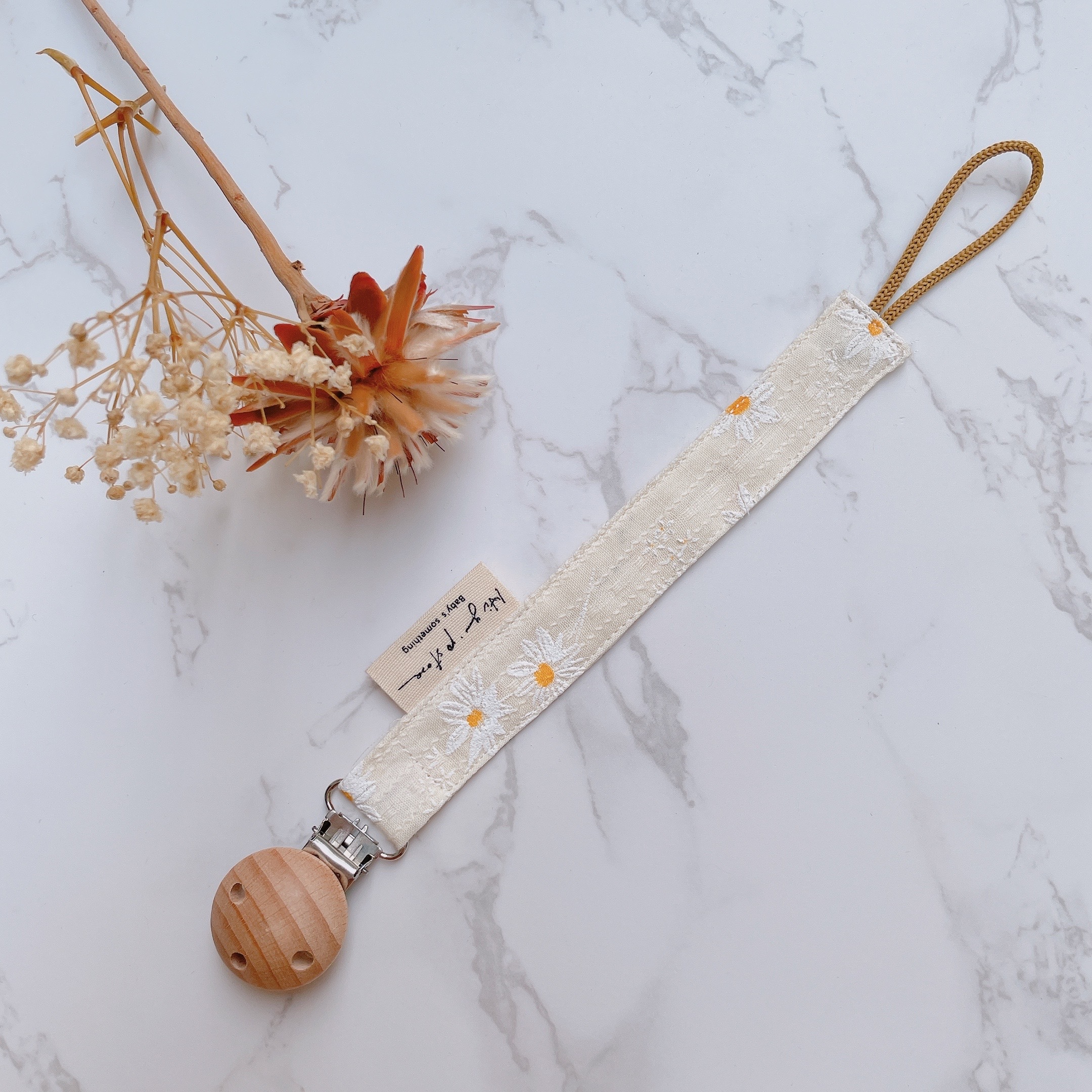 Hi Y.P store-櫸木夾-米白雛菊