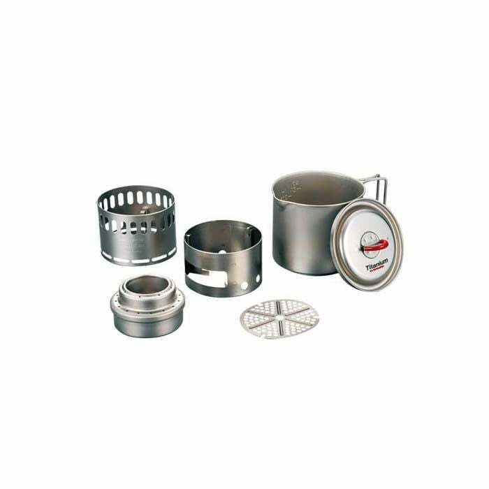 Evernew Appalachian Set ECA268R / ECA538 鈦金屬酒精爐頭連爐架及0.5L鈦煲