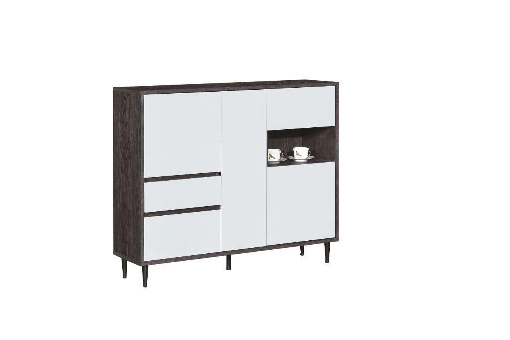 113系列 黑橡木配亮光灰色 47.3吋廳櫃