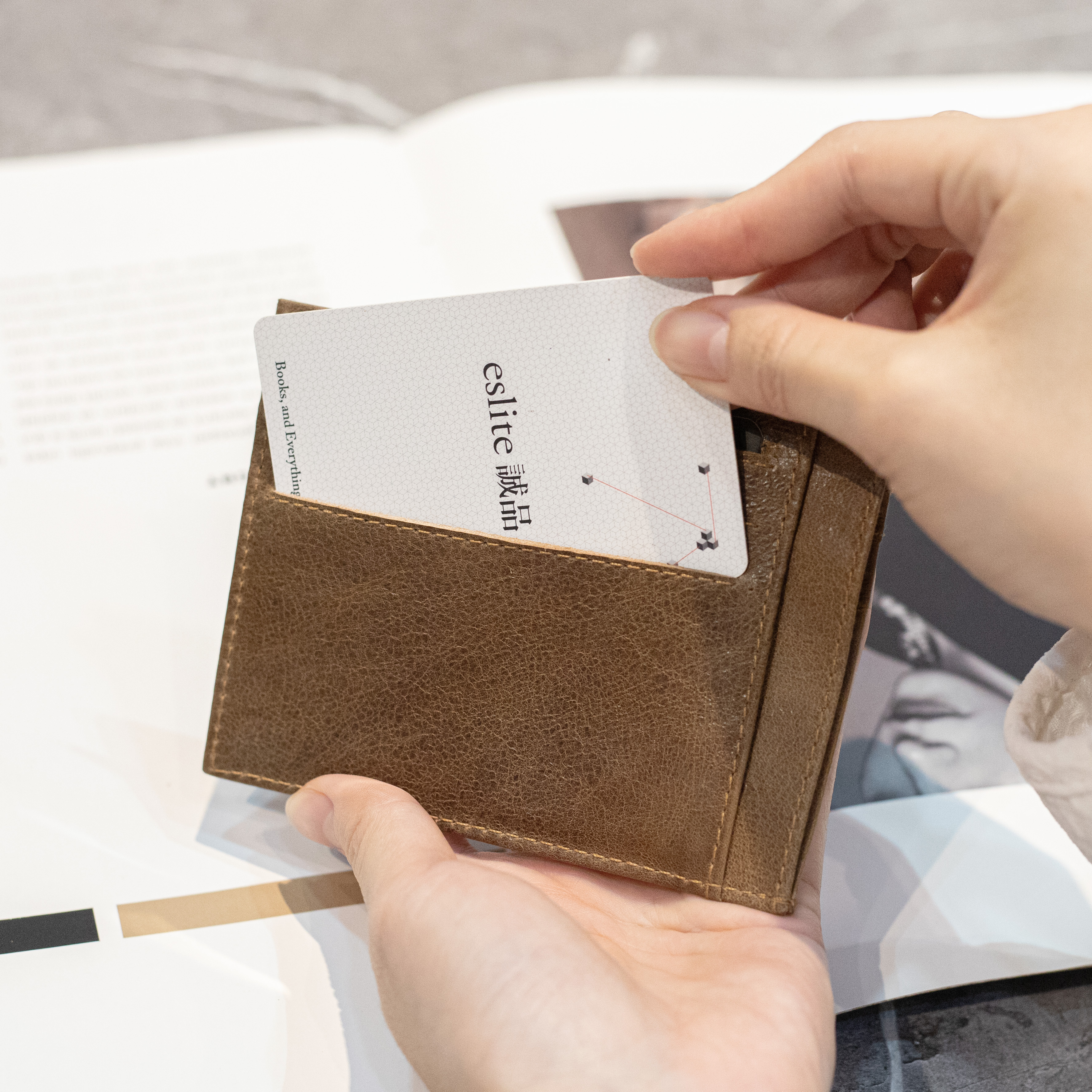 真皮多功能卡片夾_三色(075025)