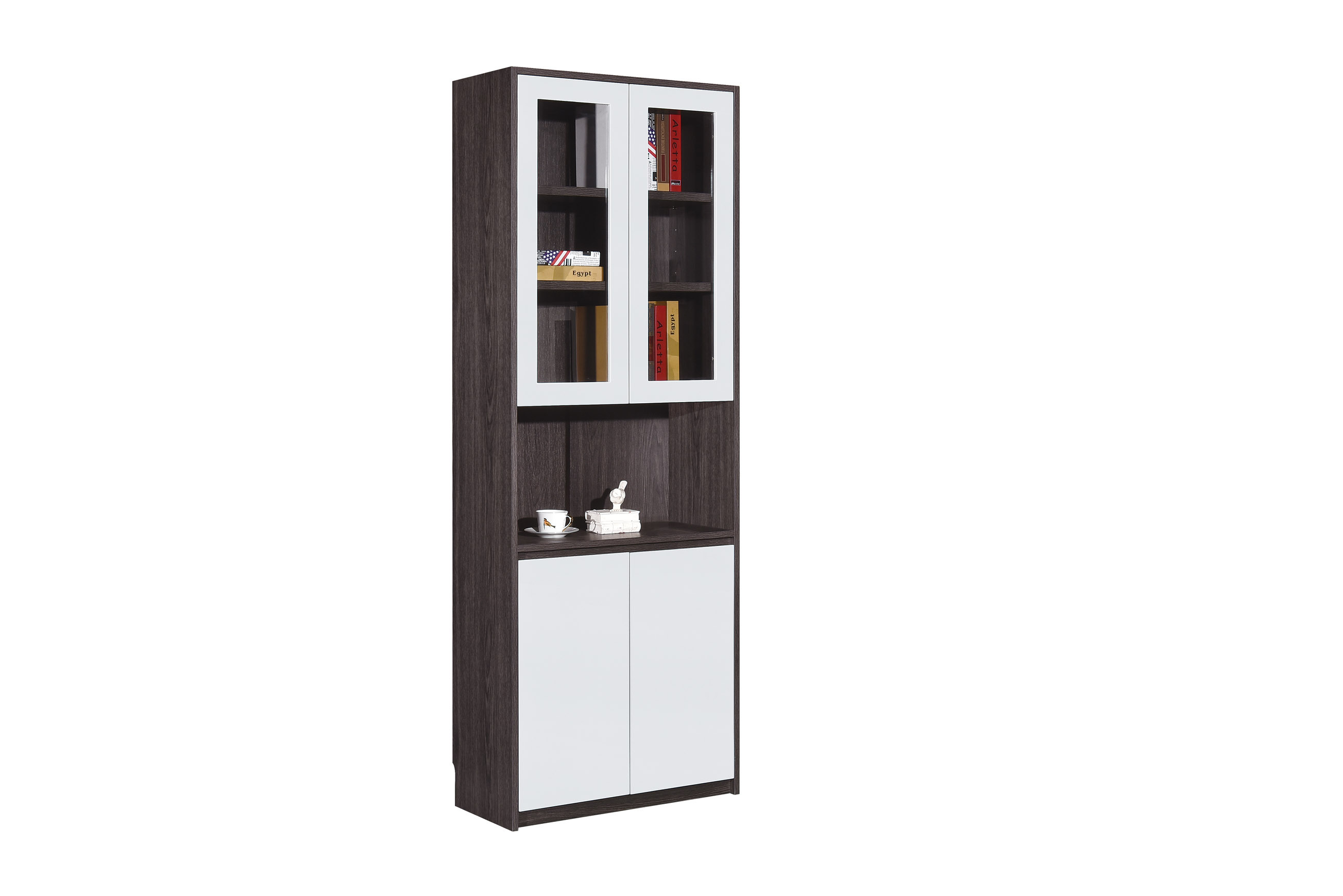 113系列 黑橡木配亮光灰色 24吋/30吋書櫃