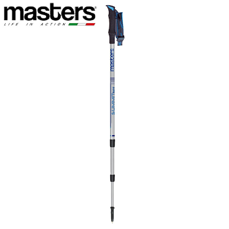 MASTERS 01S1711 Summitlight Silver 登山杖 銀 三節/直握把/鋁合金/避震/BS自鎖系統 87MS1711