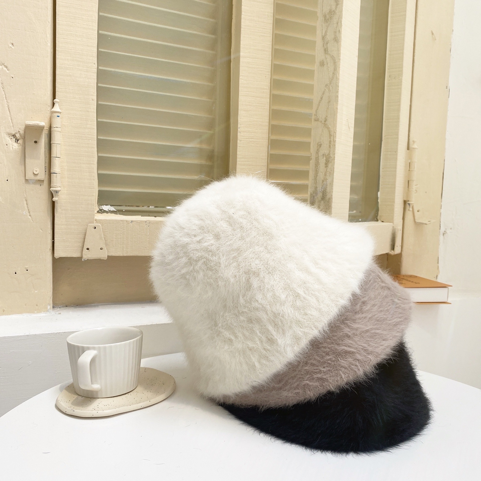 超柔軟海馬毛漁夫帽/二色