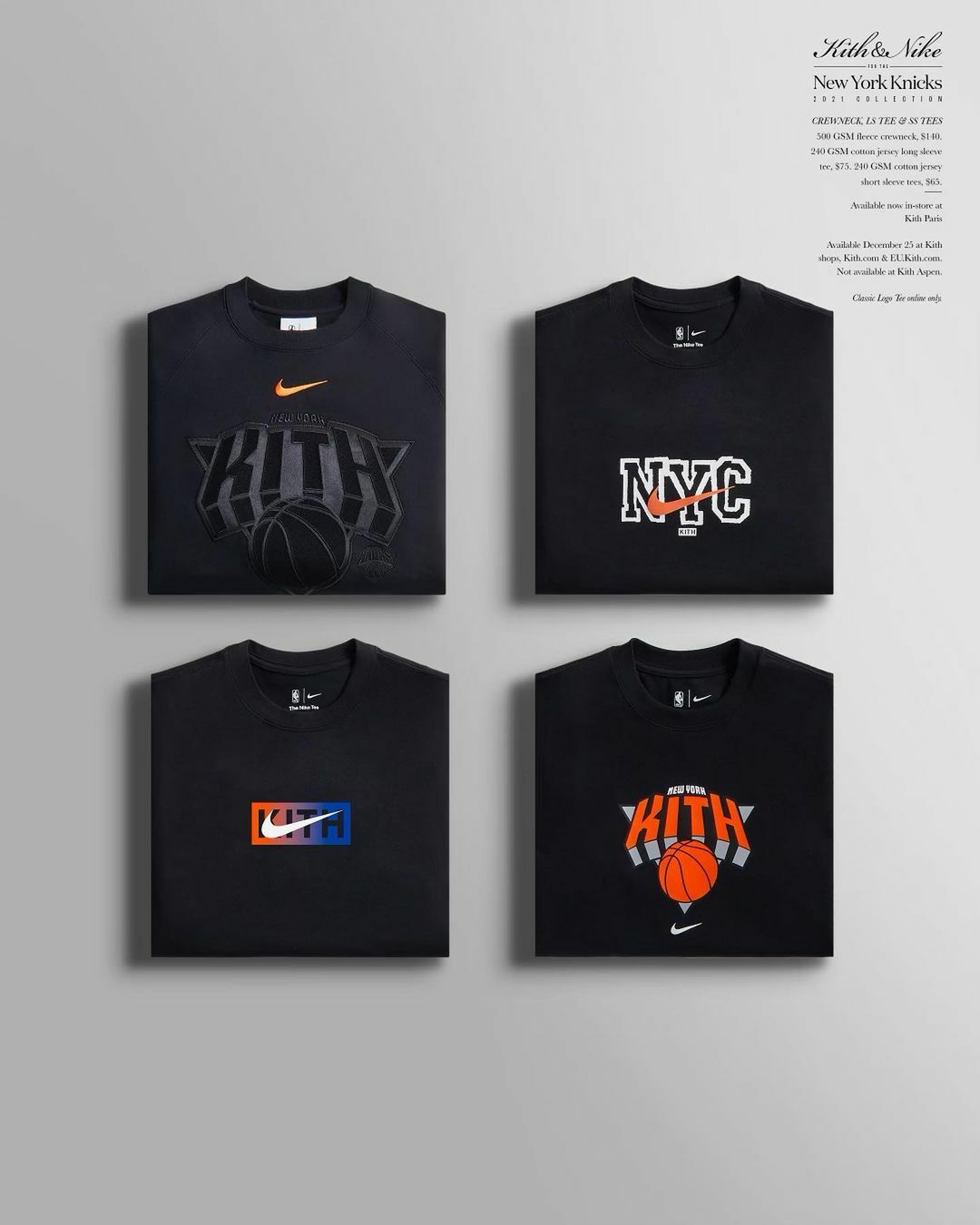 Kith & Nike for New York Knicks Fleece Crewneck