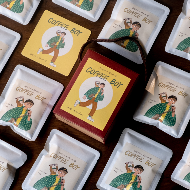 SPPPP X 路人咖啡｜耳掛咖啡禮盒 5入｜Coffee Boy 中焙風味｜紅盒版