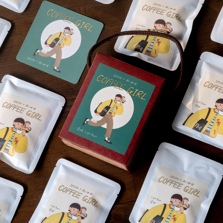 SPPPP X 路人咖啡｜耳掛咖啡禮盒 5入｜Coffee Girl 淺焙風味｜紅盒版