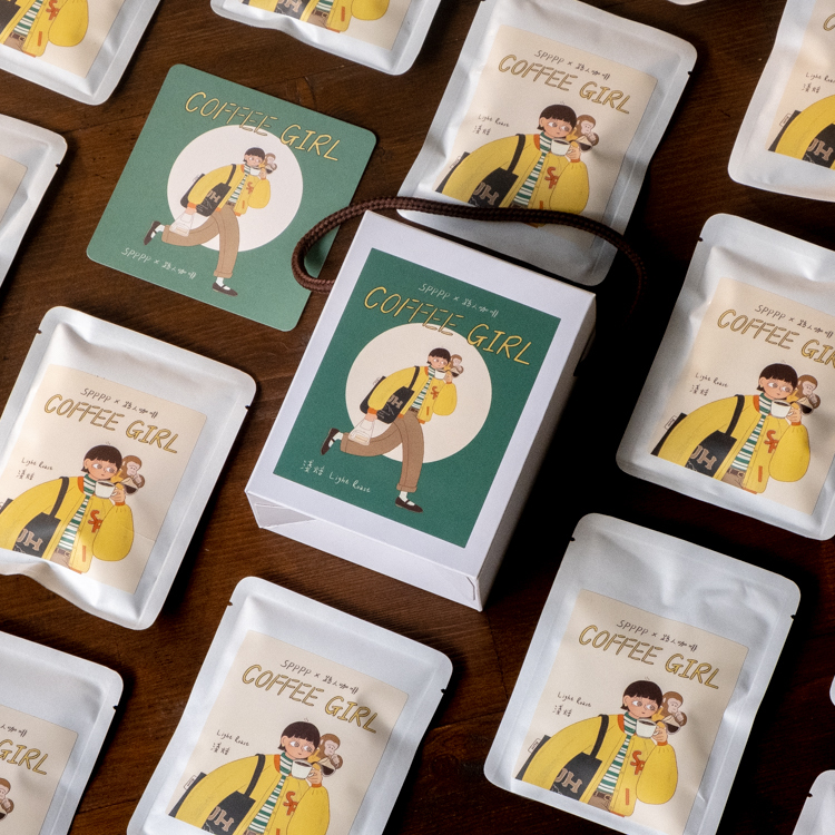 SPPPP X 路人咖啡｜耳掛咖啡禮盒 5入｜Coffee Girl 淺焙風味