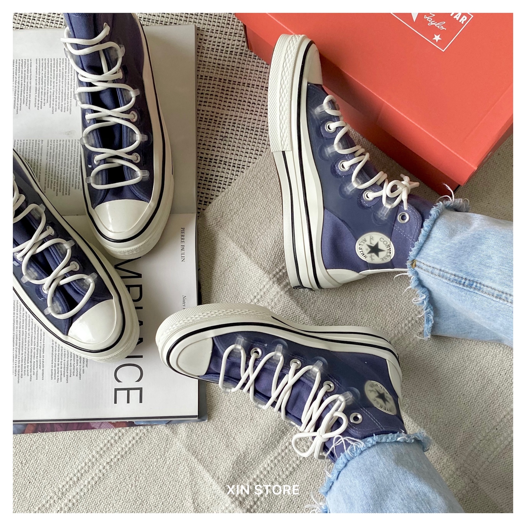 【現貨】Converse Chuck 70 Utility 拼接 橡膠 增高 厚底 層次 輪廓藍