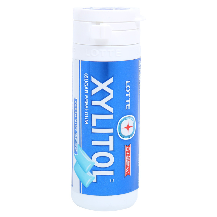 LOTTE XYLITOL木糖醇無糖口香糖/清新薄荷、瓶裝
