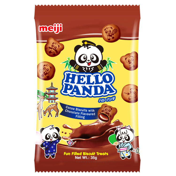 明治 貓熊夾心餅乾/雙層巧克力口味