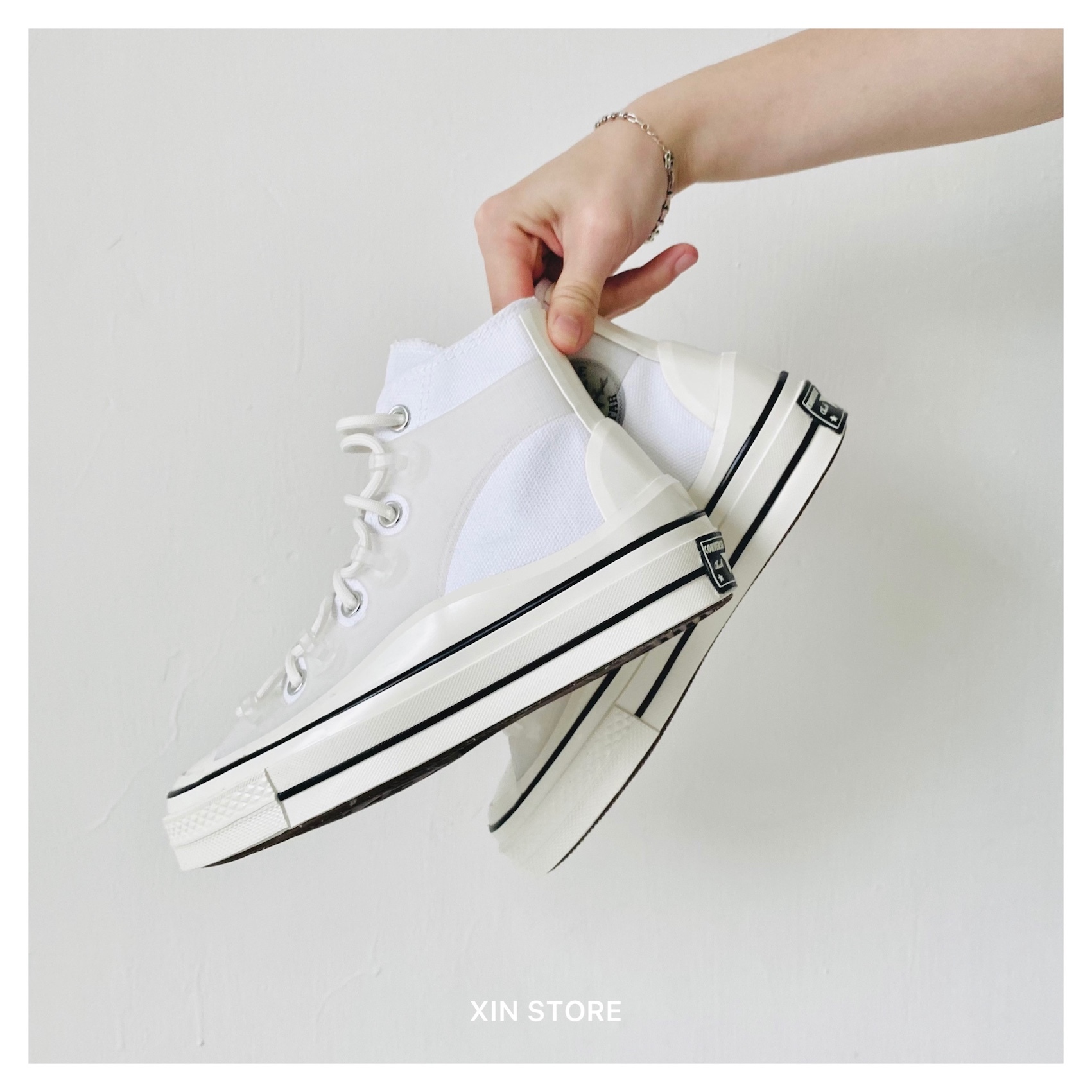 【現貨】Converse Chuck 70 Utility 拼接 橡膠 增高 厚底 層次 輪廓白