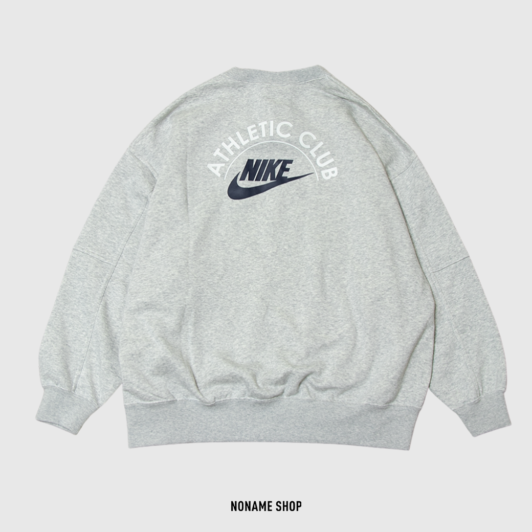 NIKE Athletic Club 車縫線 寬鬆 休閒 大學T 灰