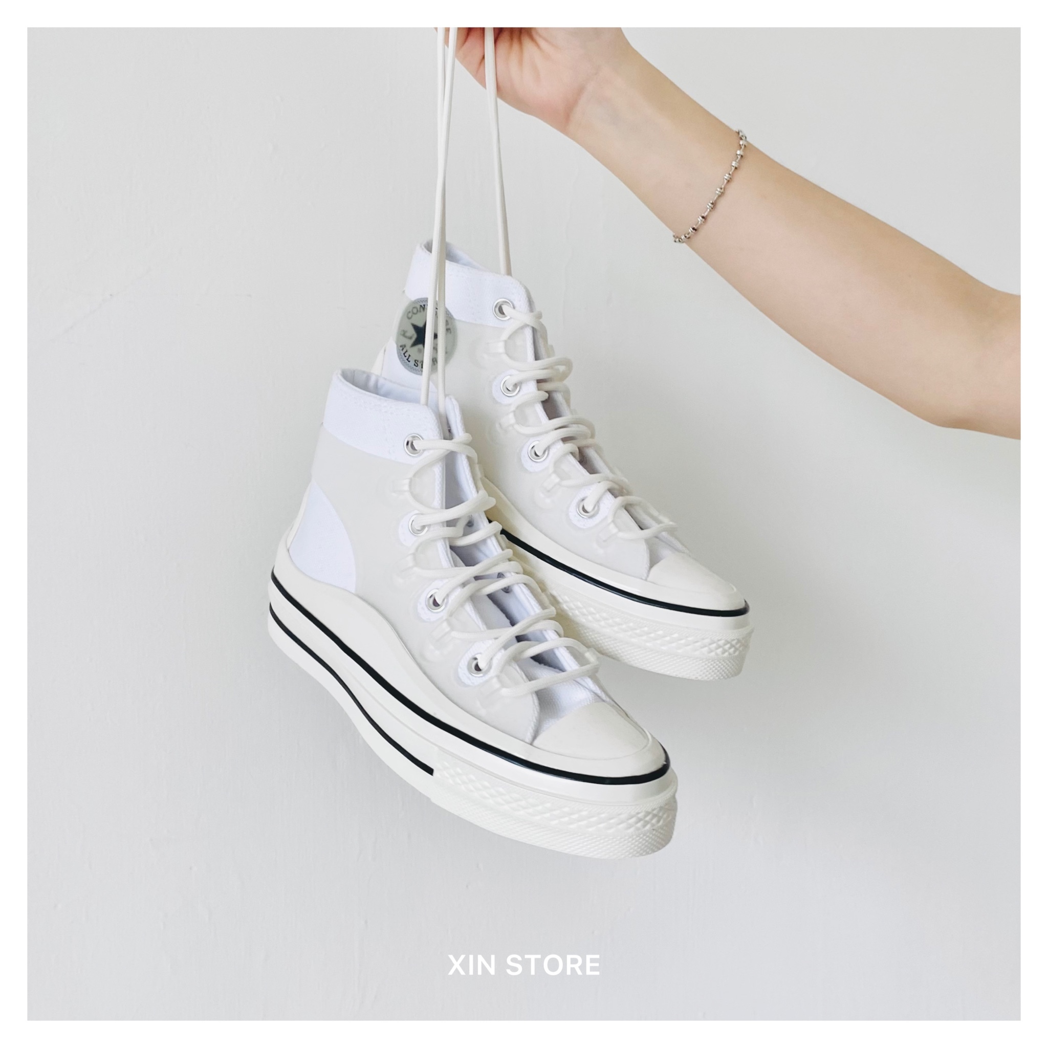 【現貨】Converse Chuck 70 Utility 拼接 橡膠 增高 厚底 層次 輪廓白