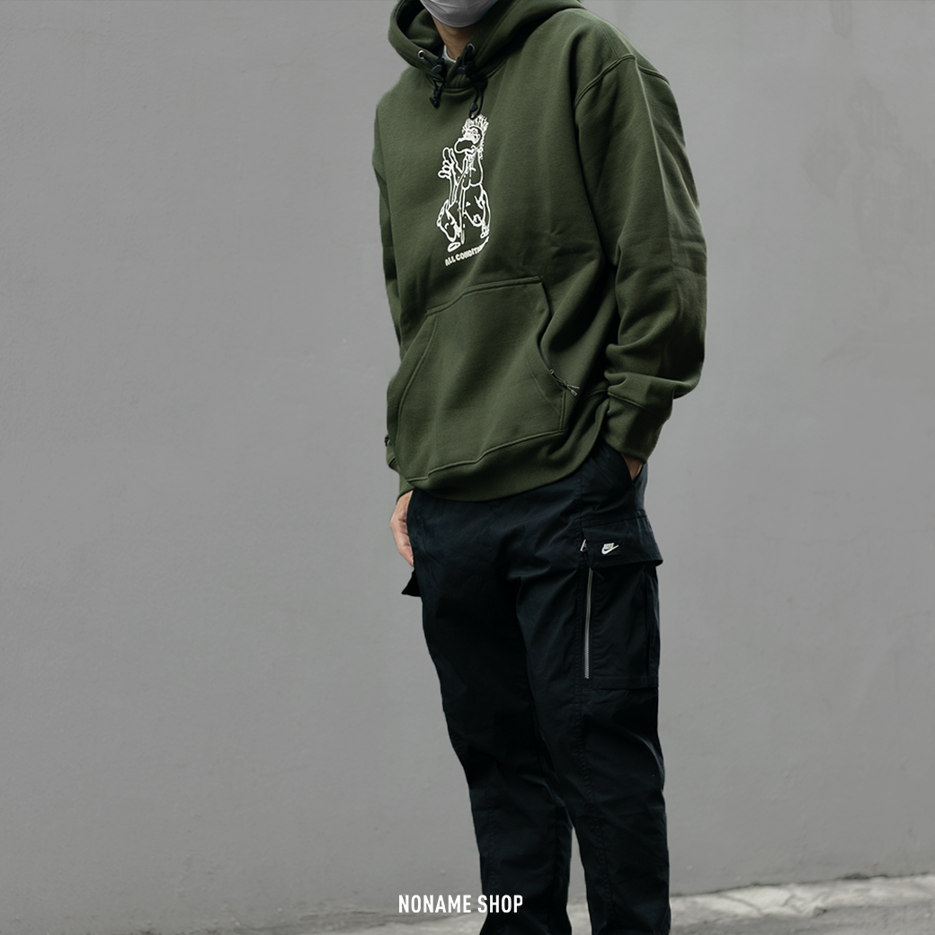 NIKE ACG THERMA-FIT 大LOGO 野人 深山 帽Tee 軍綠