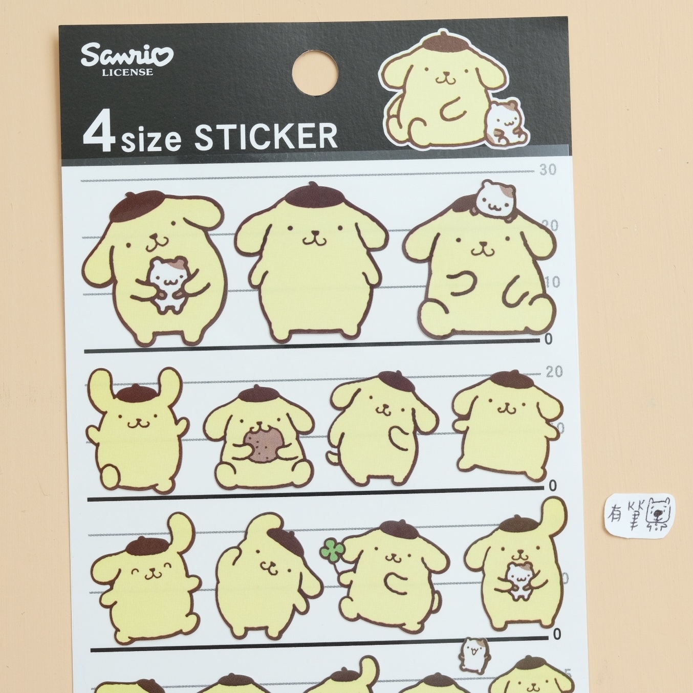 布丁狗 Sanrio 貼紙 4size STICKER｜Kamio 日本