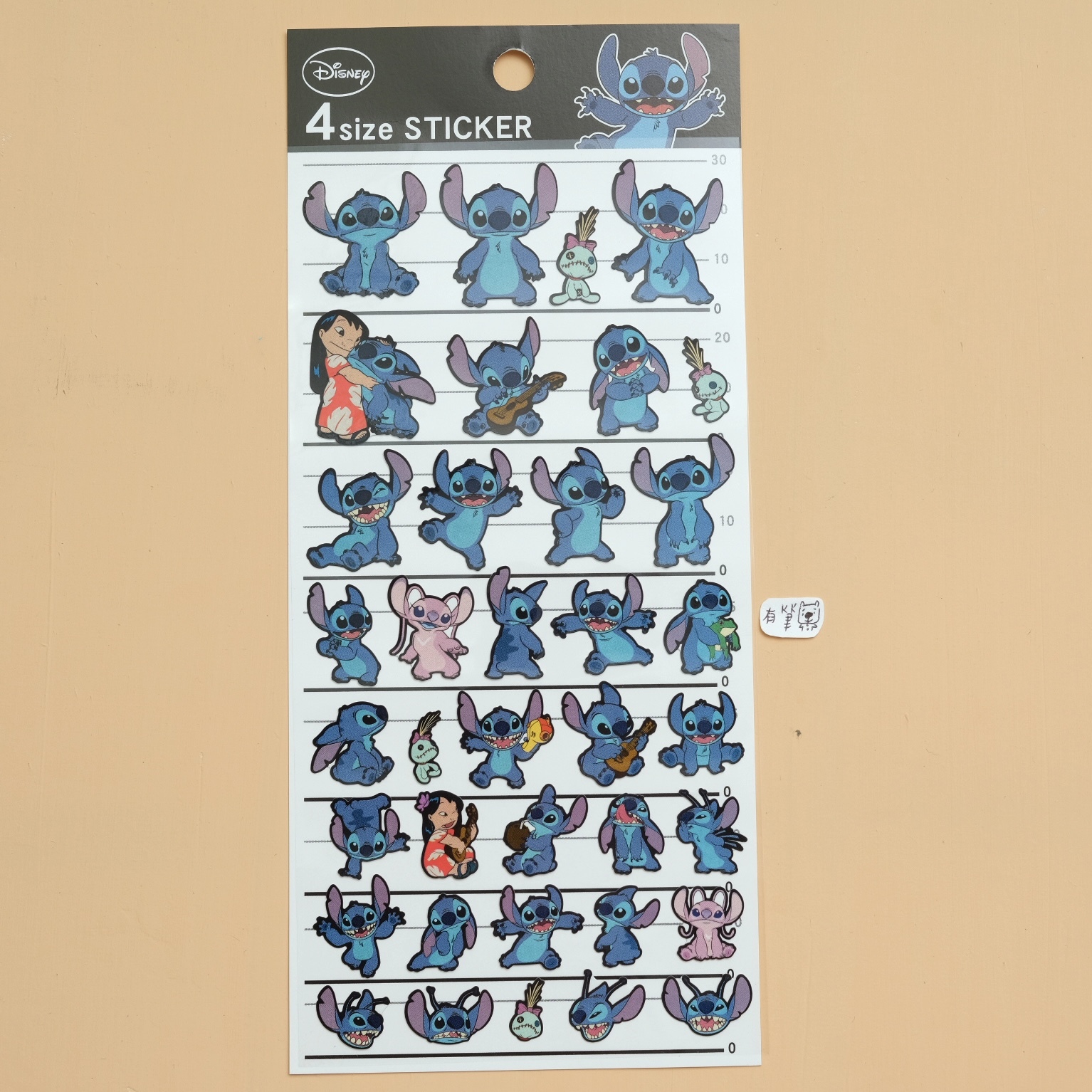 Disney Stitch! The Movie 星際寶貝 史迪奇 貼紙 4size STICKER｜Kamio 日本