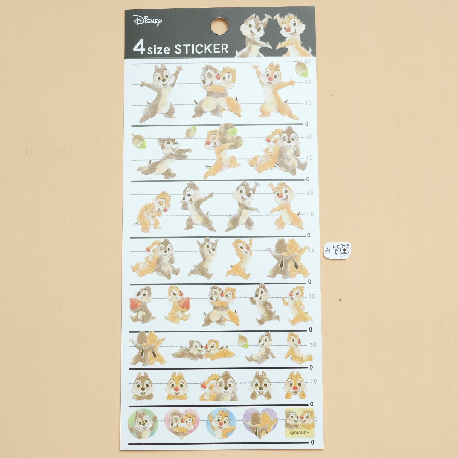 Disney Chip 'n' Dale 奇奇蒂蒂 貼紙 4size STICKER｜Kamio 日本