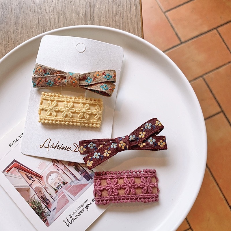 多色蝴蝶結髮夾