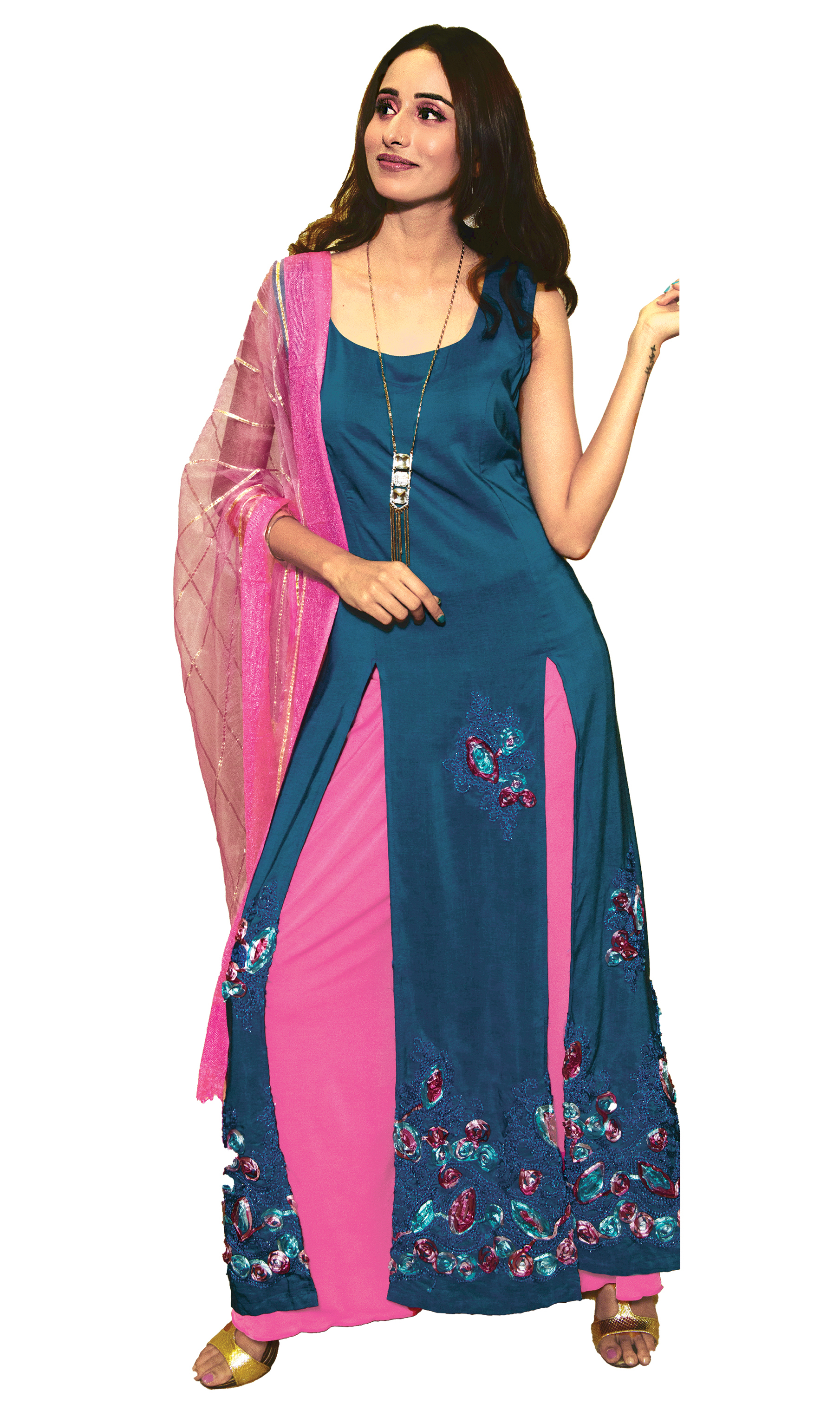 Women Long Dress /Suit / Soft Cool Hand Washable Q1321