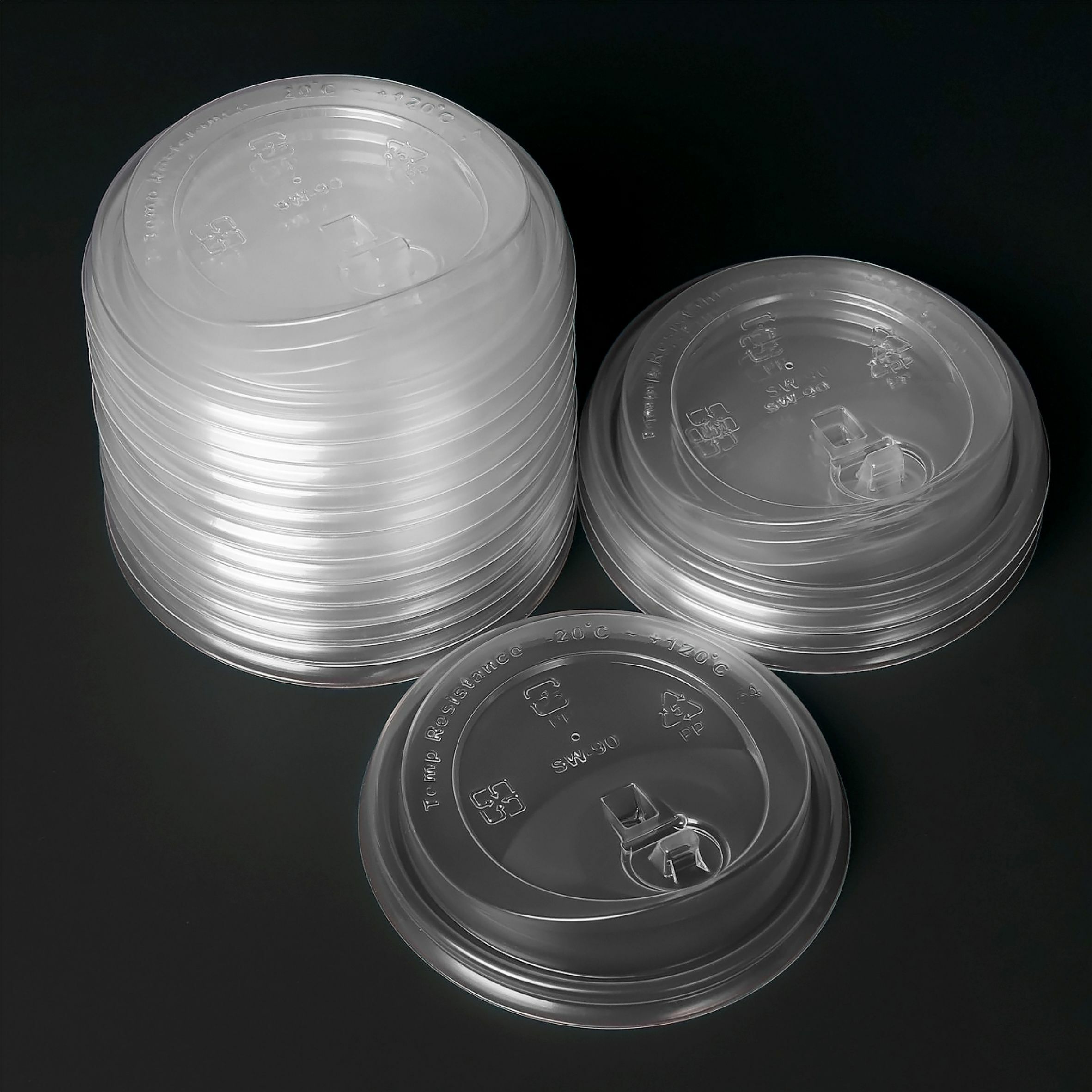 PP可掀凸蓋-SW 90口徑 透明