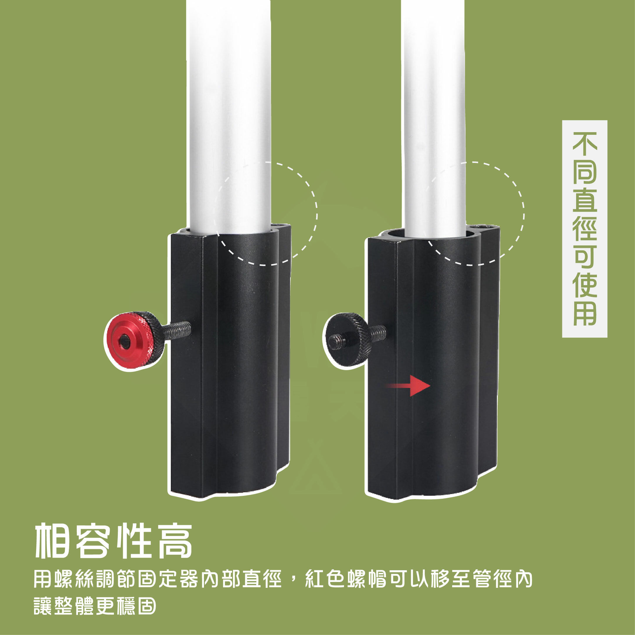 【韓國CLS】不鏽鋼營柱固定座 34mm內可用